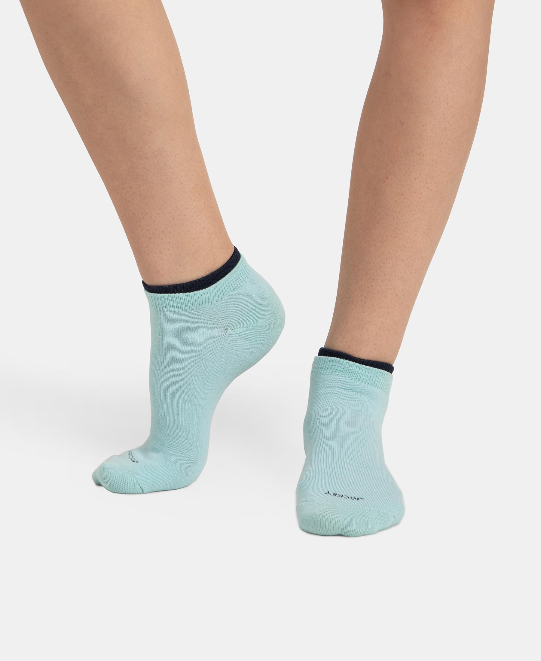 Jockey Women's Low Show Socks - Pastel Turquoise & Navy - Image 5
