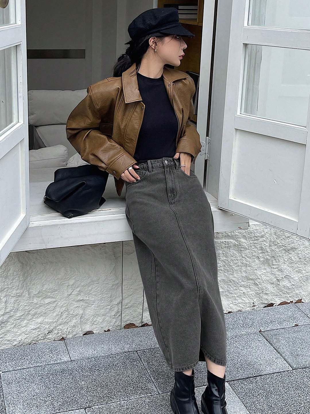 KOTTY Grey Maxi Skirt for Women - Image 2