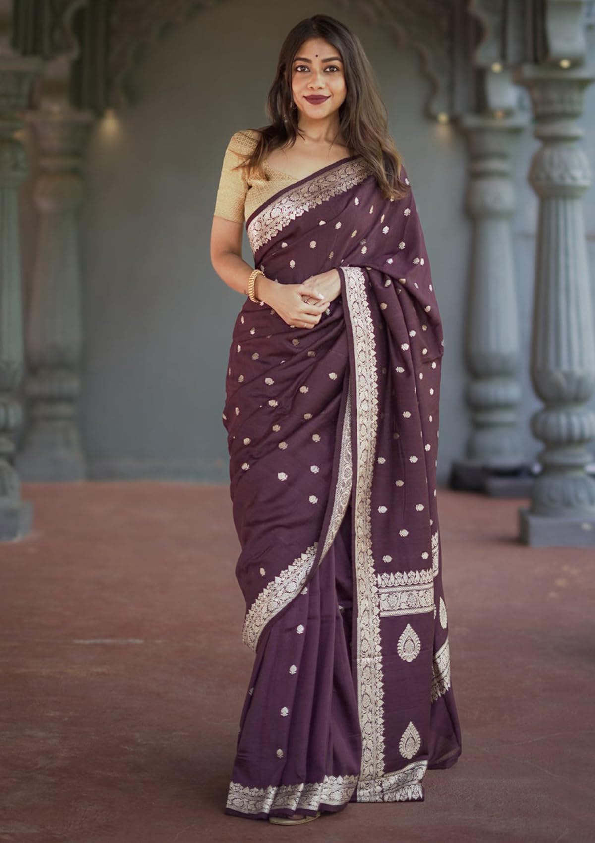 Banarasi Kanchipuram Silk Saree for Women - Image 4