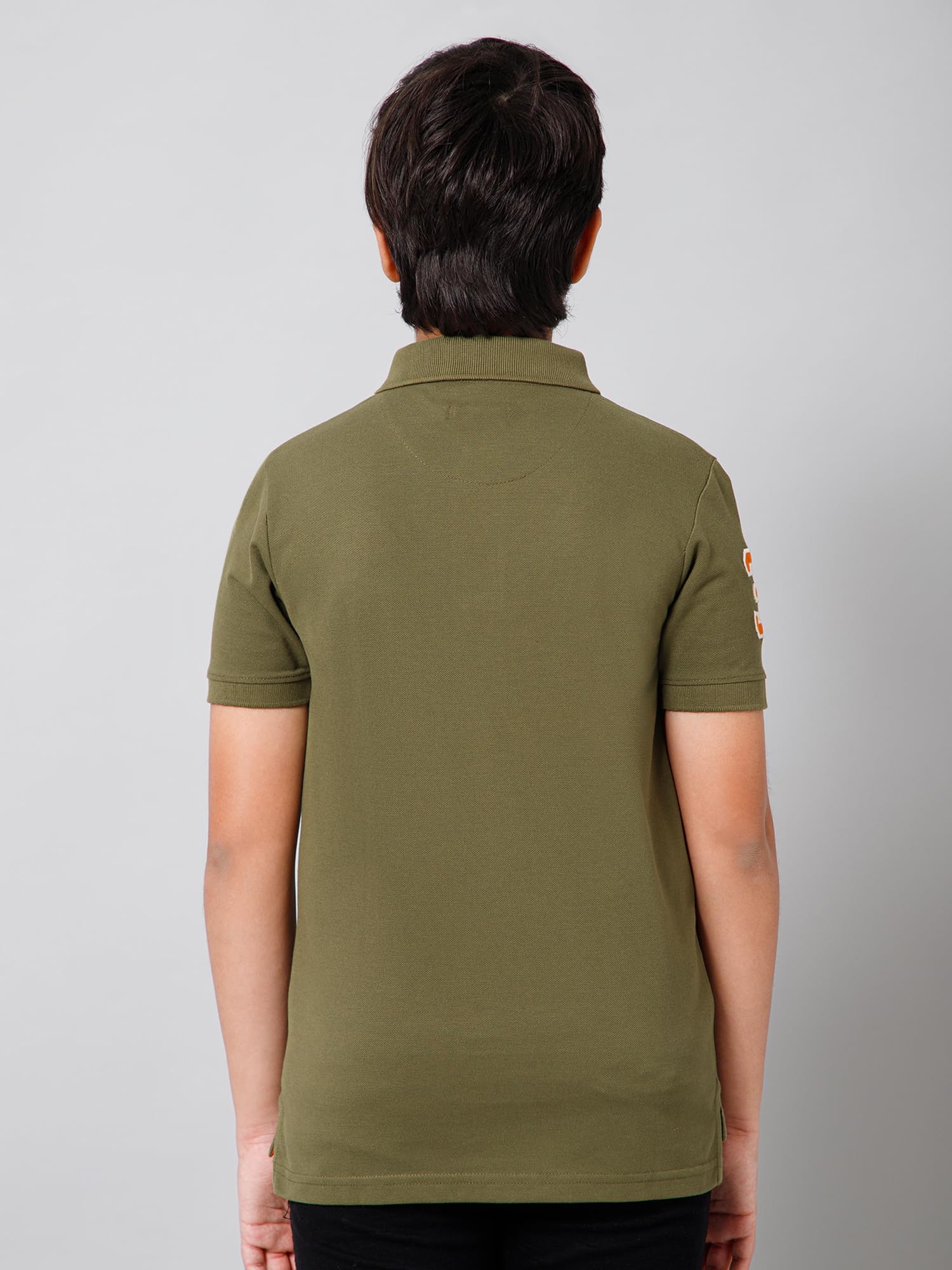 Alan Jones Boys Cotton Polo T-Shirt - Olive - Image 5