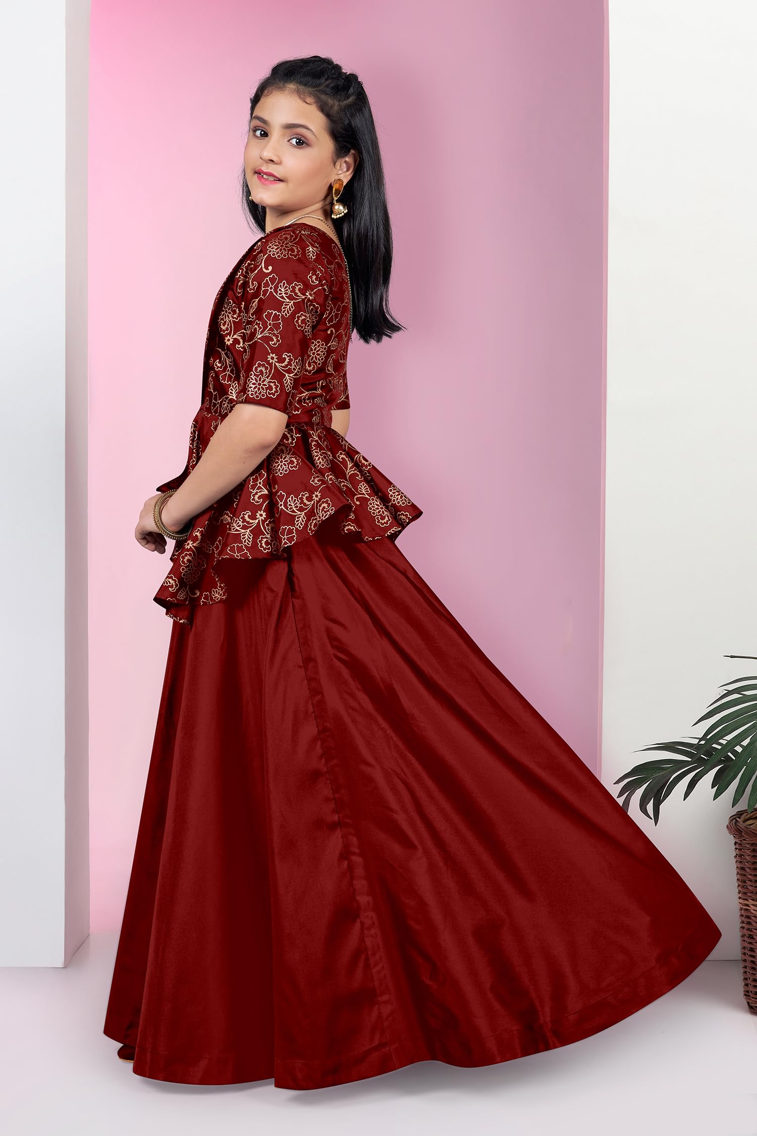 Jwalin Girls Cotton Blend Maxi Dress - Image 5