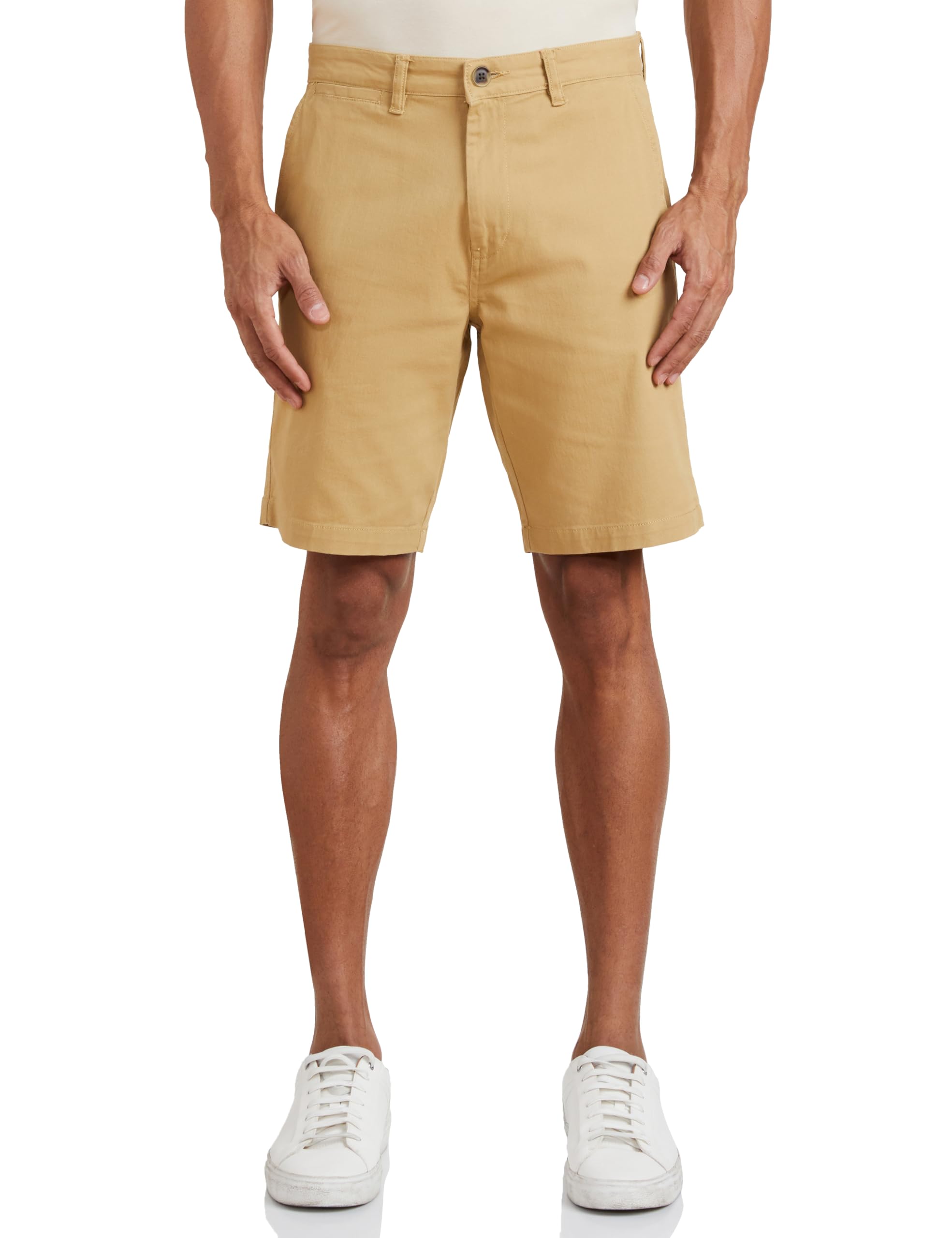 Symbol Men's Cotton Stretch Shorts - Beige