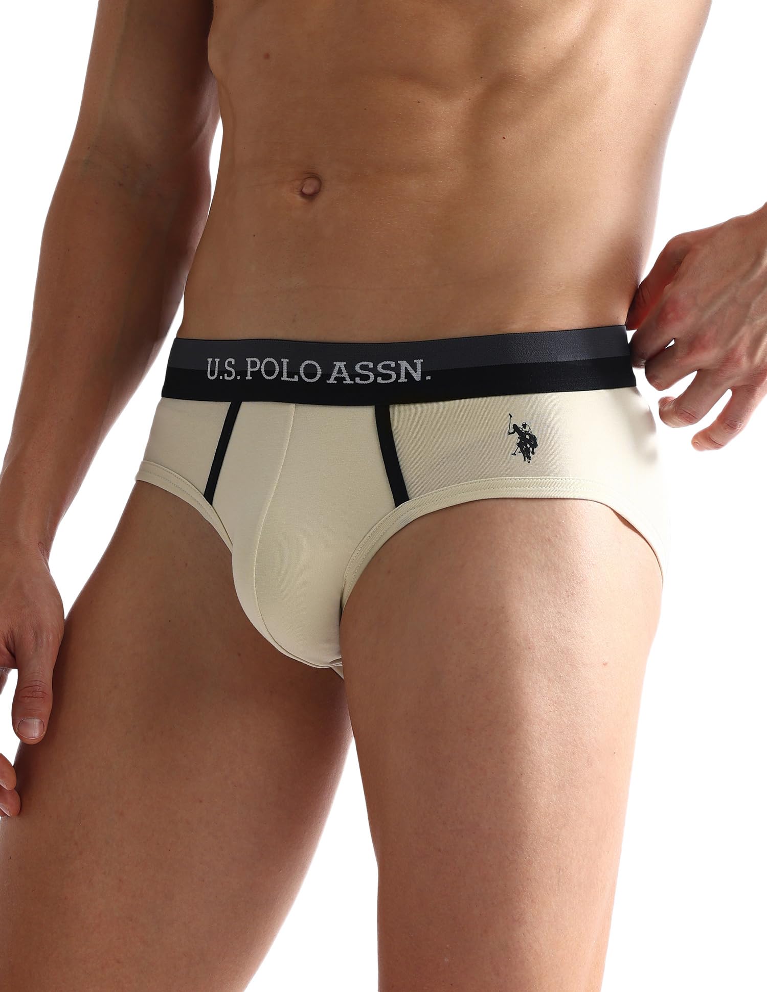 U. S. POLO ASSN. Men's Cotton Blend Briefs - Navy Black - Image 2