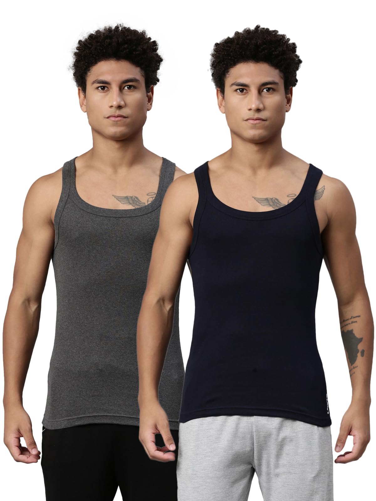 Levi's Men's Cotton Vest - Grey Navy