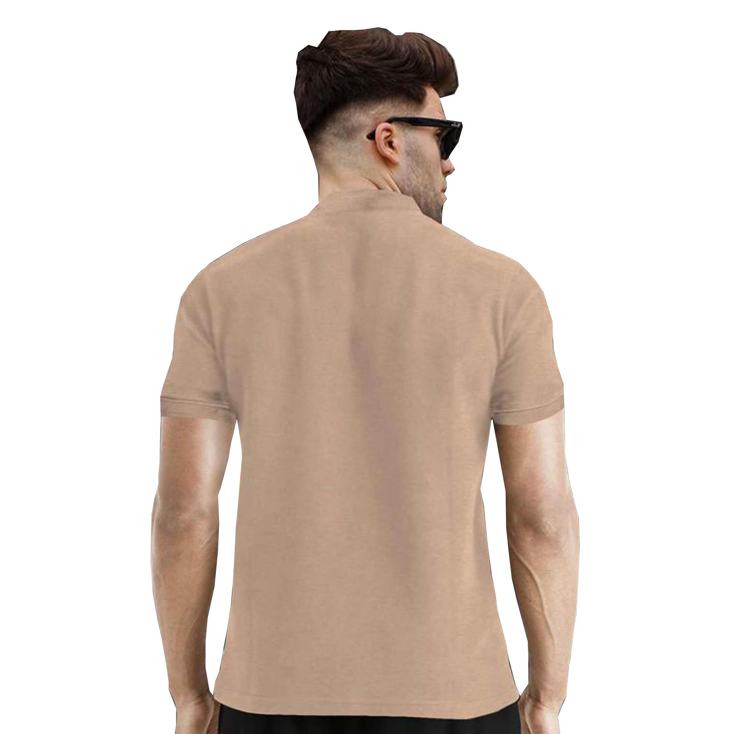 GarbGlide Men's Casual Half Sleeve T-Shirt - Black - Image 3