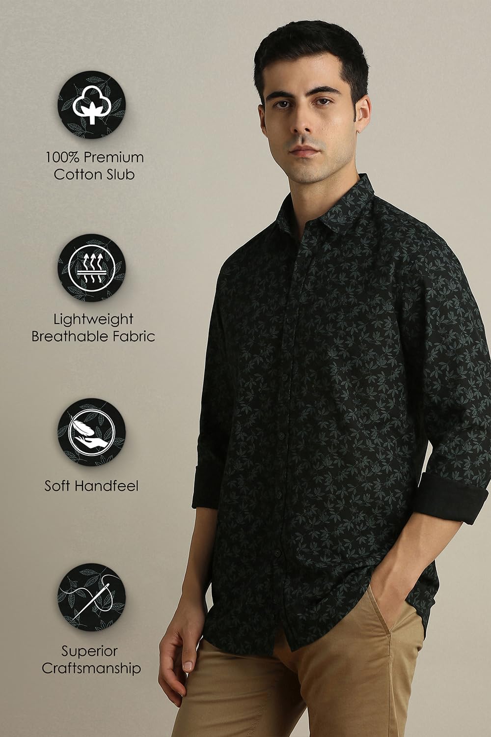 Peter England Men Black Casual Shirt - Image 4