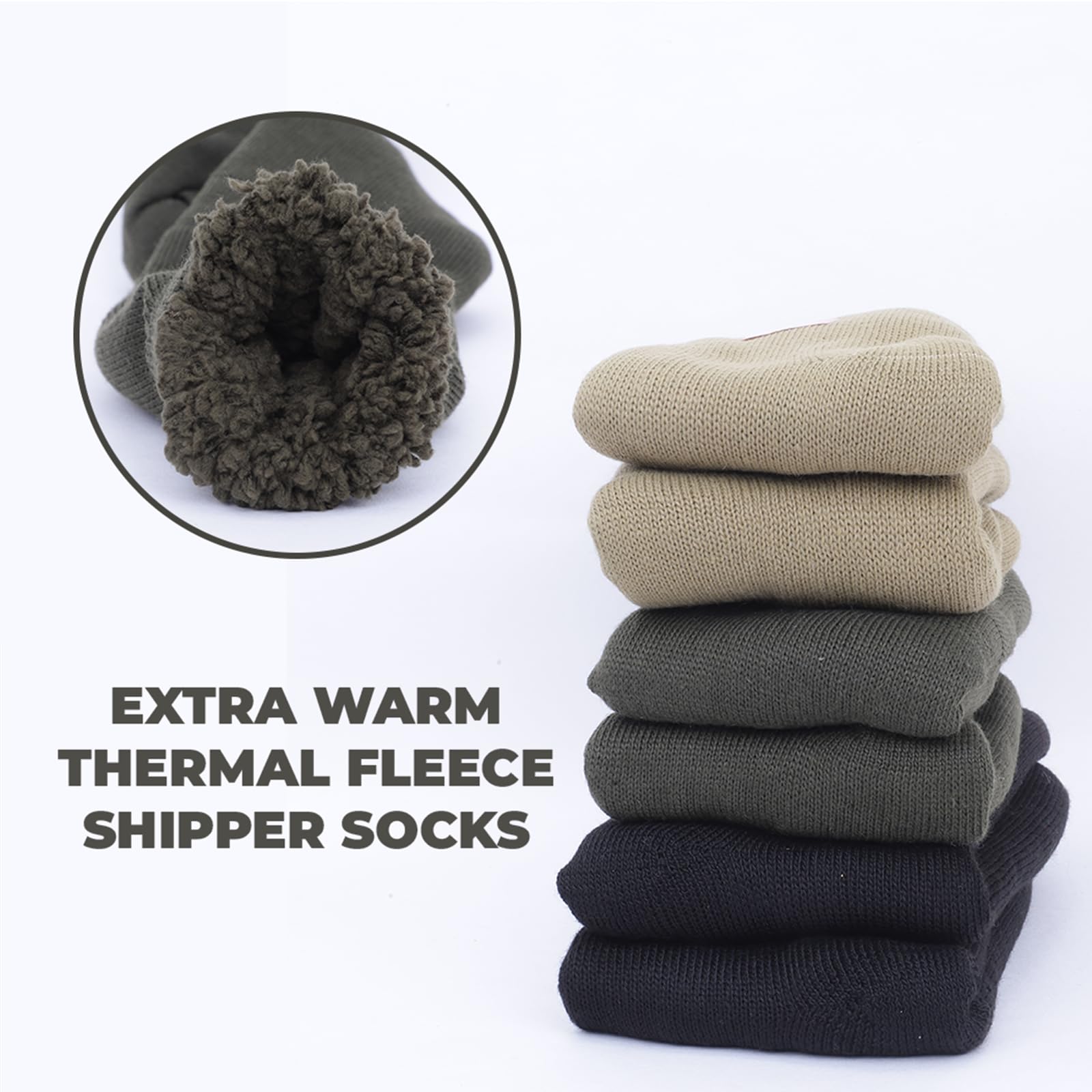 Diversa Men's Multicolor Woollen Calf Socks - Image 5