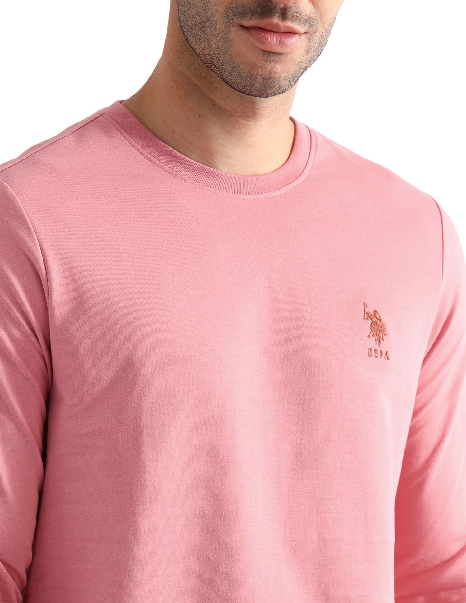 U.S. POLO ASSN. Men's Cotton T-Shirt - Dirty Pink - Image 5