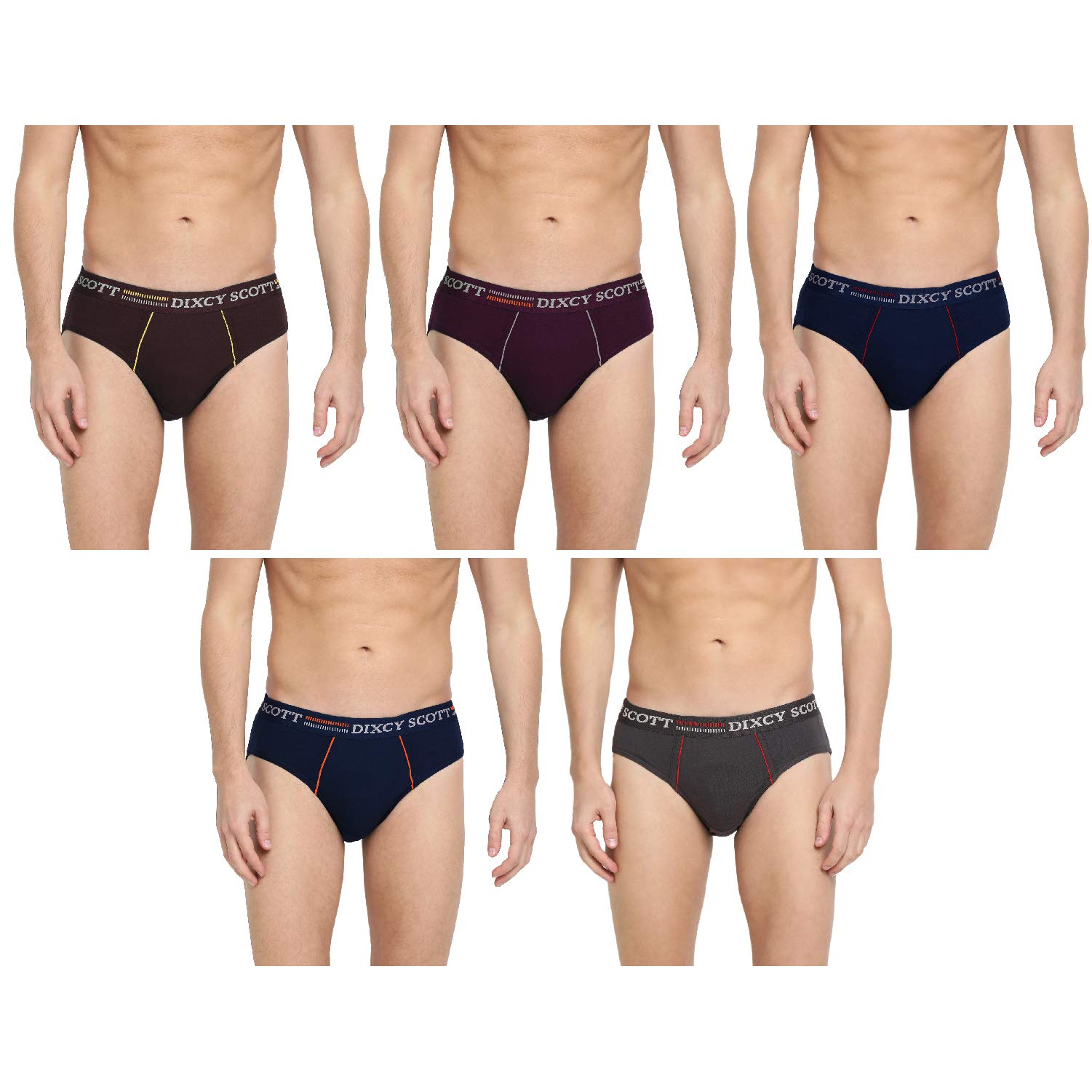 Dixcy Scott Men's Cotton Briefs - Navy Grey