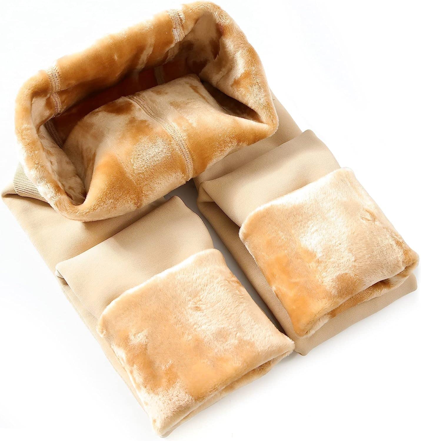 PURSUE FASHION Women's Fleece Leggings - Skin Tone - Image 5