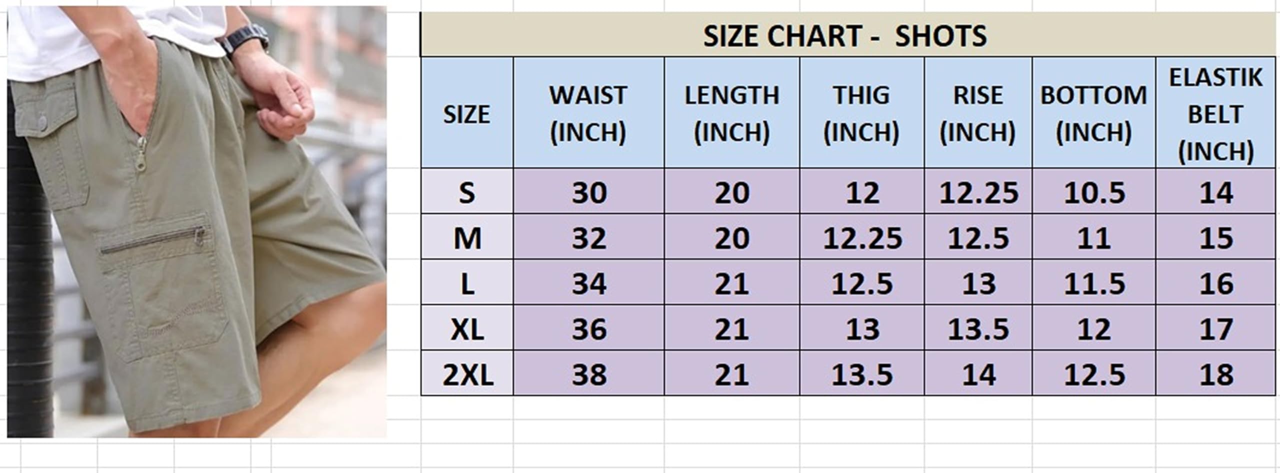 Lymio Men's Casual Cotton Shorts - Grey Olivegreen - Image 5