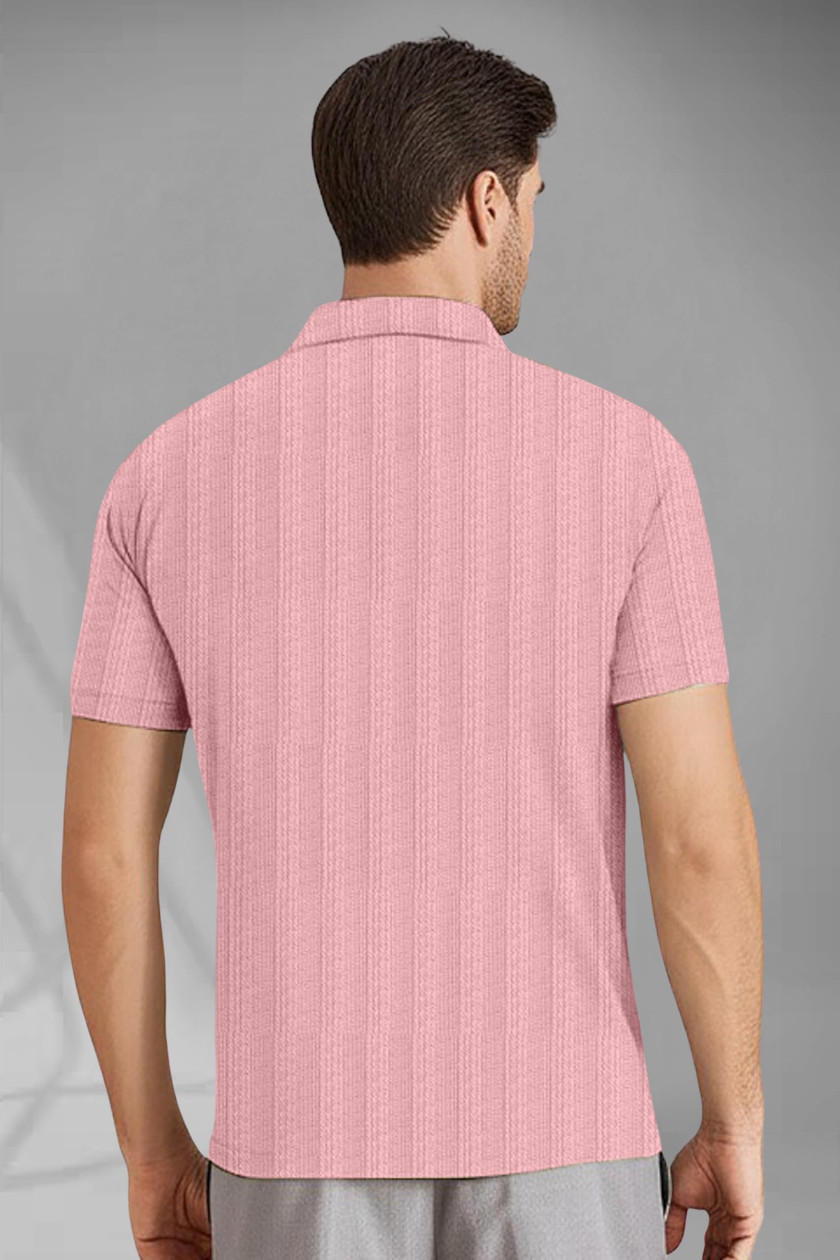 UandJ Men's Polo T-Shirt with Zipper - Image 2