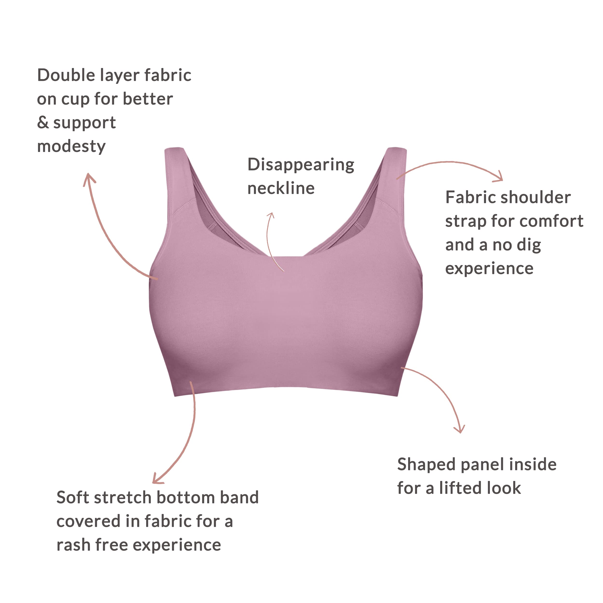 NYKD Lavender Full Coverage Bra for Women - Image 5