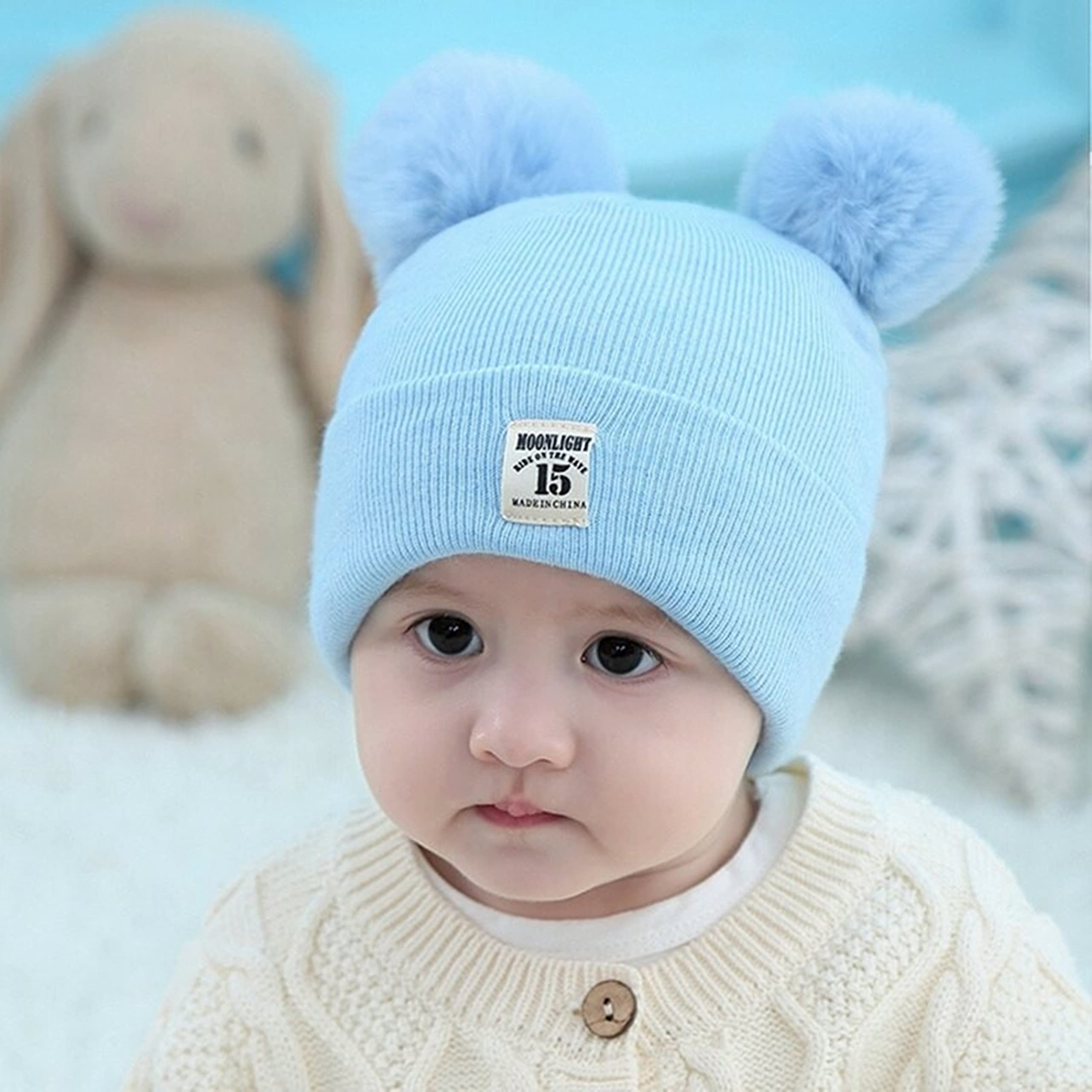 REFFER Unisex Baby Winter Beanie - Sky Blue - Image 2