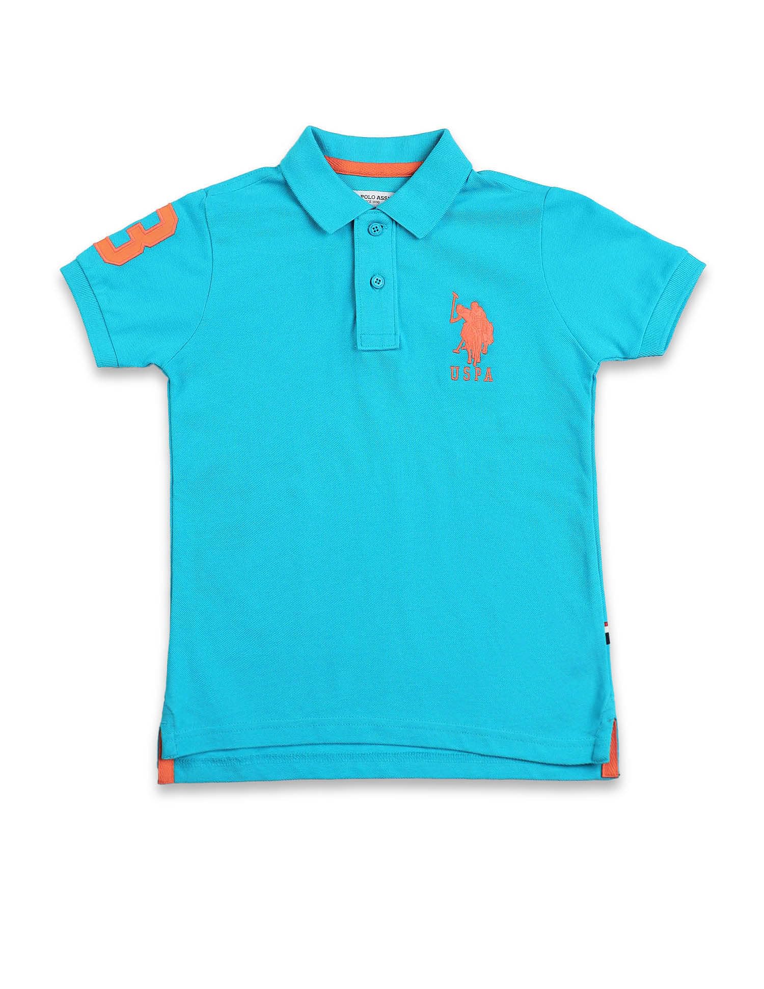U. S. POLO ASSN. Boy's Solid Polo Shirt - Turquoise - Image 5