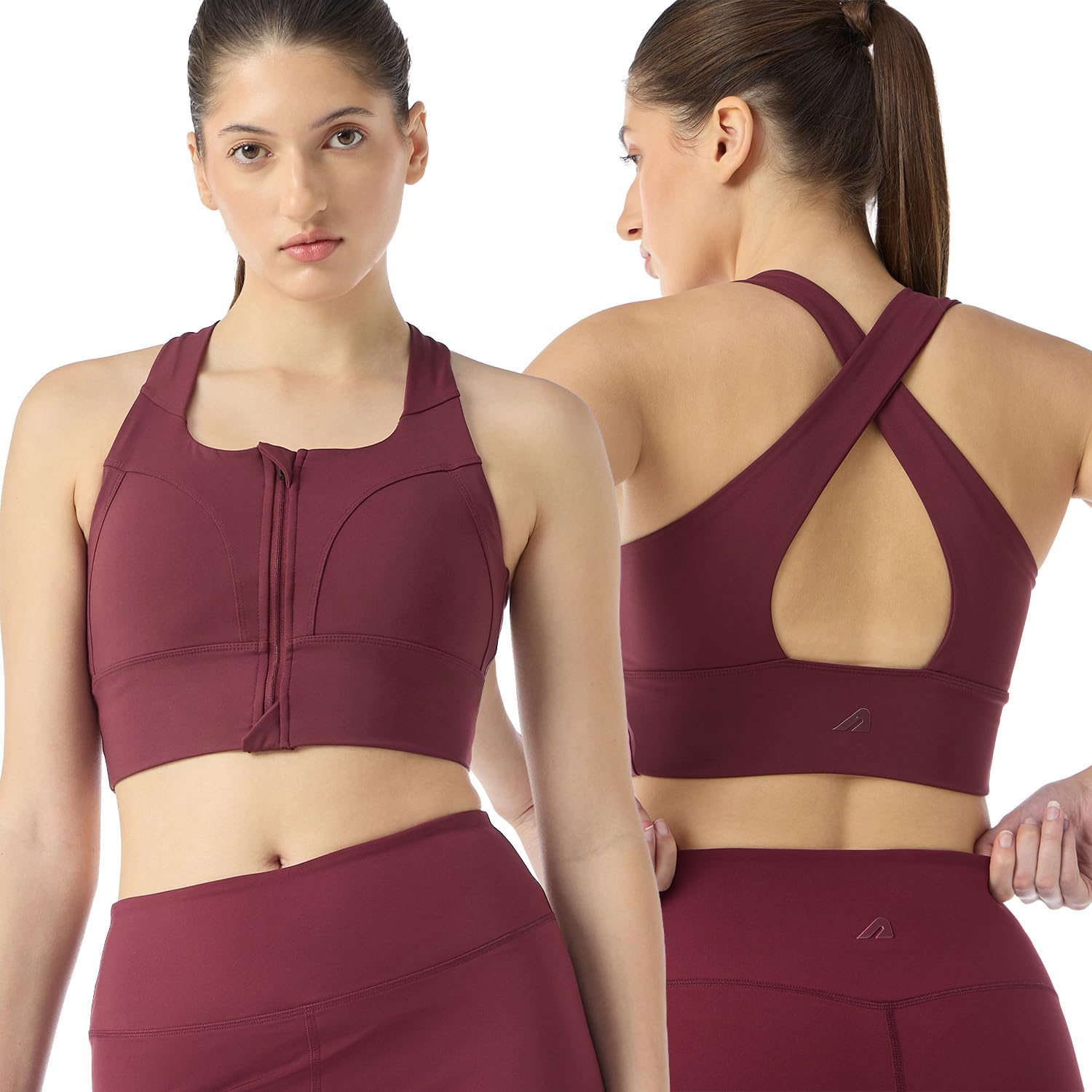 Boldfit Maroon Sports Bra for Women Wire-Free