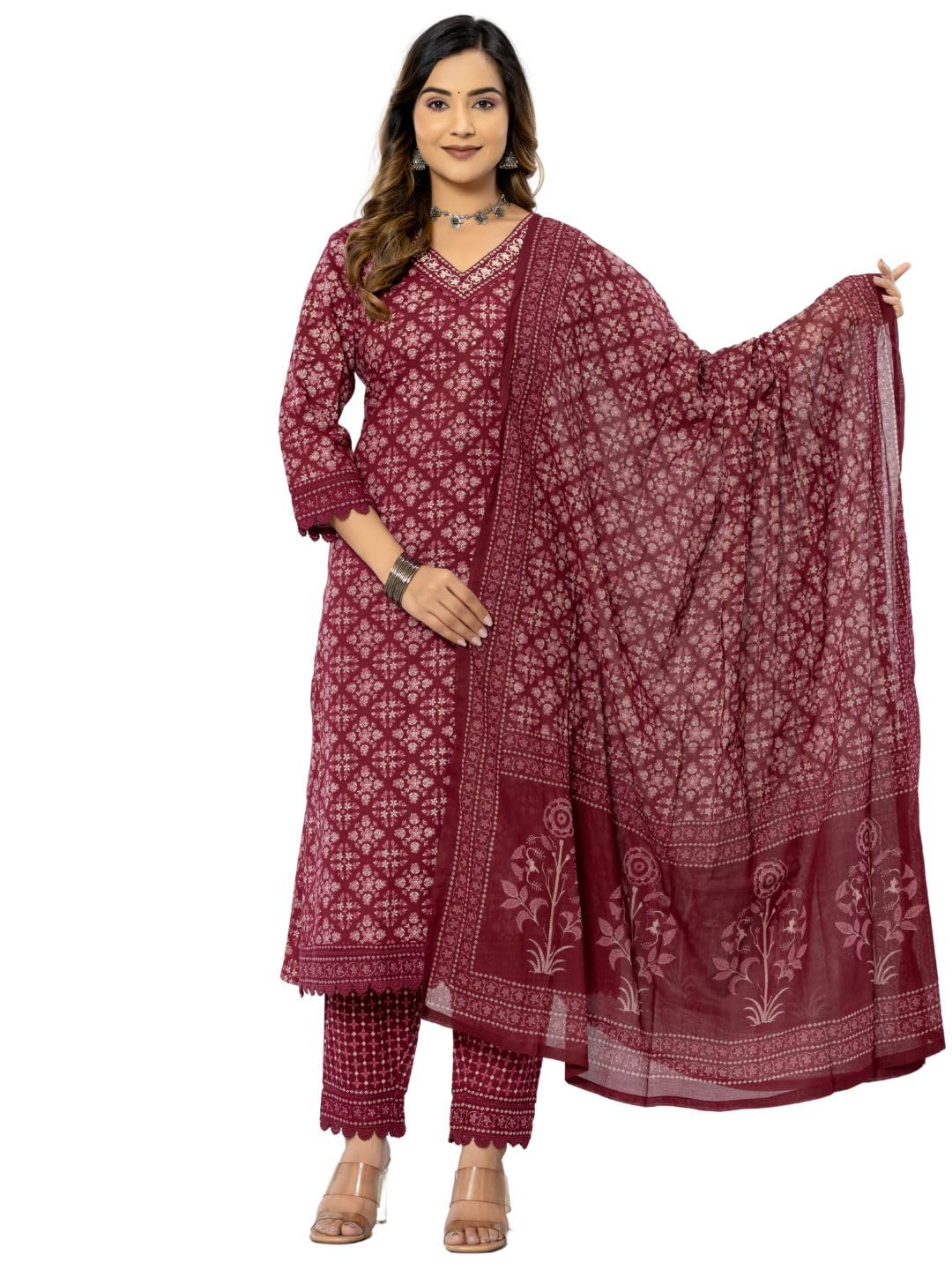 Amayra Women Cotton Printed Kurta Set - Image 4