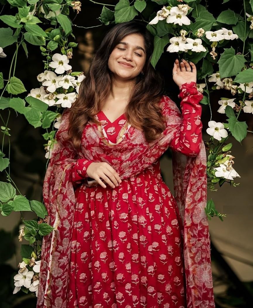 KLOSIA Women Printed Anarkali Kurta Set - Image 2