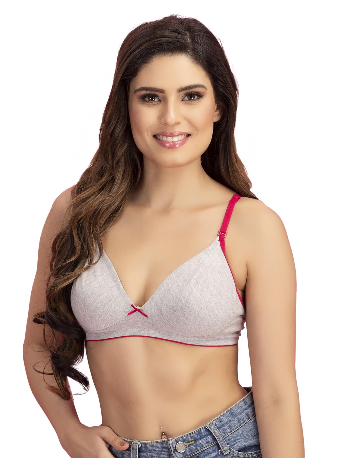 Clovia Pink Non-Wired T-Shirt Bra for Women