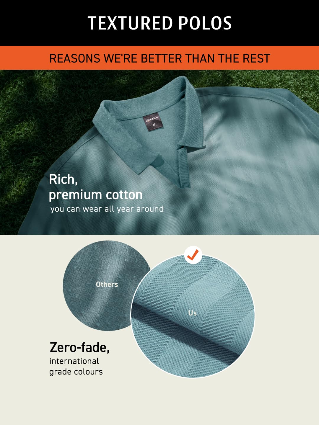 DAMENSCH Textured Polo T-Shirts for Women - Herringbone - Image 3