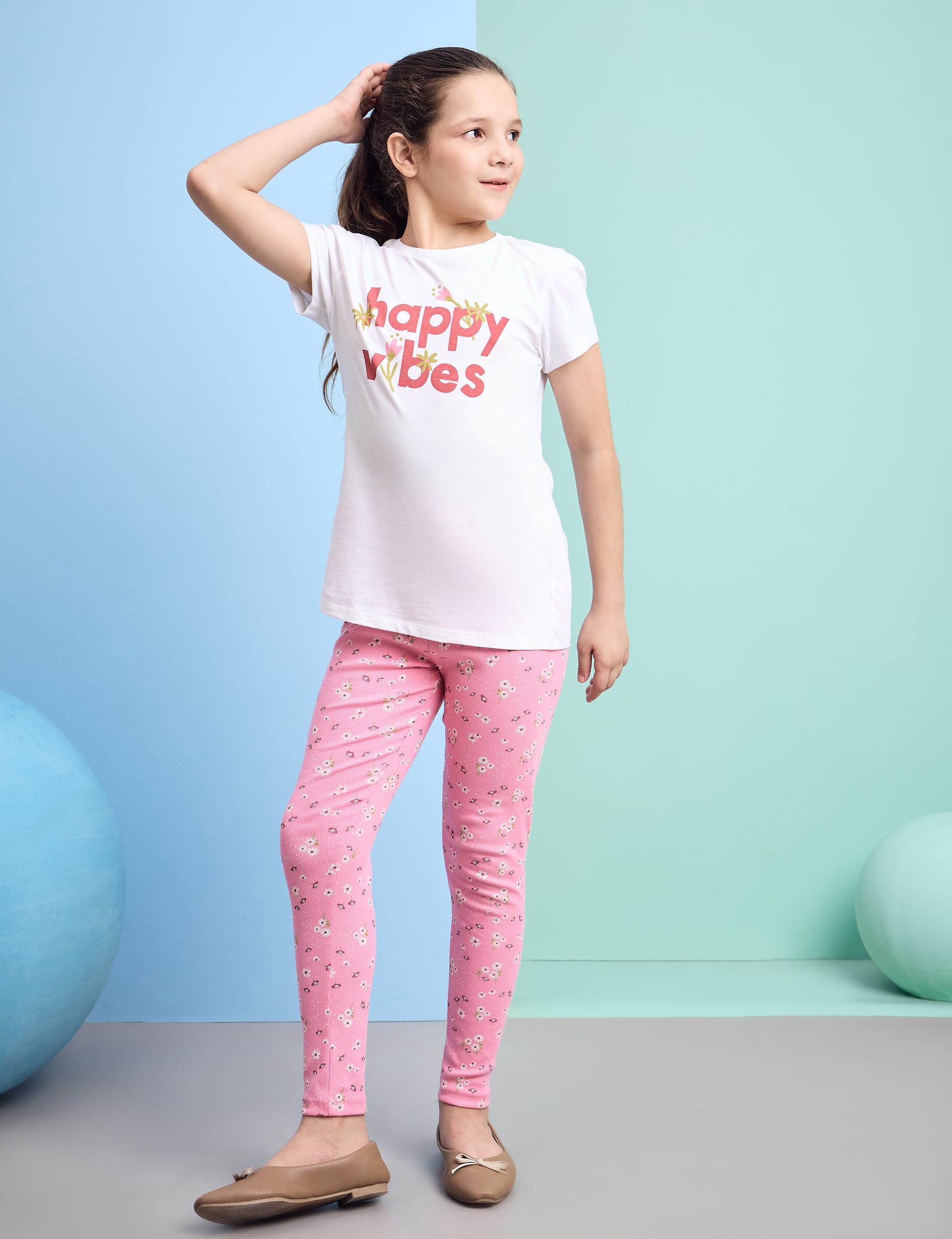 Amazon Symbol Girl Fitted Cotton Ankle Leggings - Image 3