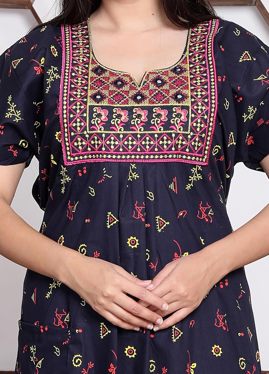 DIAMO Women's Nighty - Navy Blue - Image 3