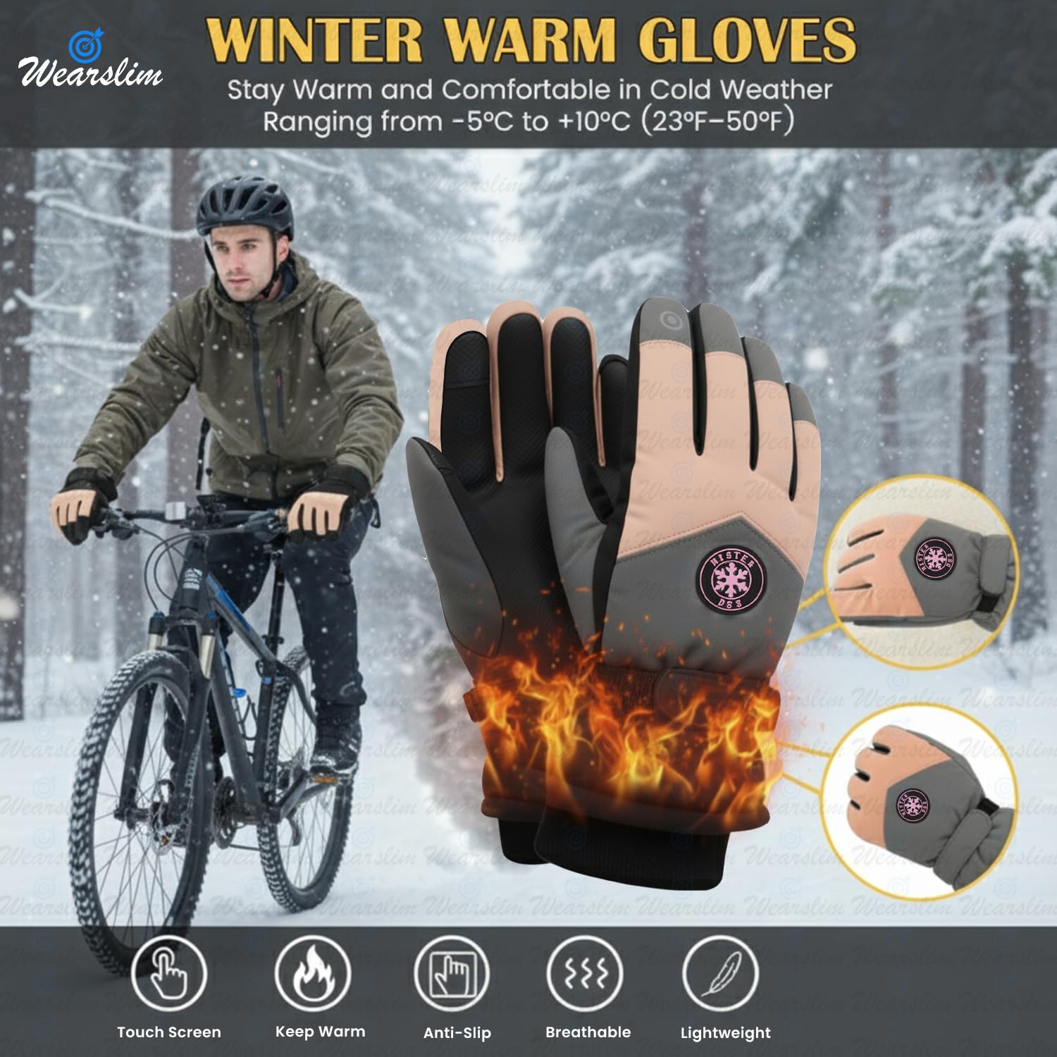 Wearslim Thermal Winter Gloves Waterproof - Image 5