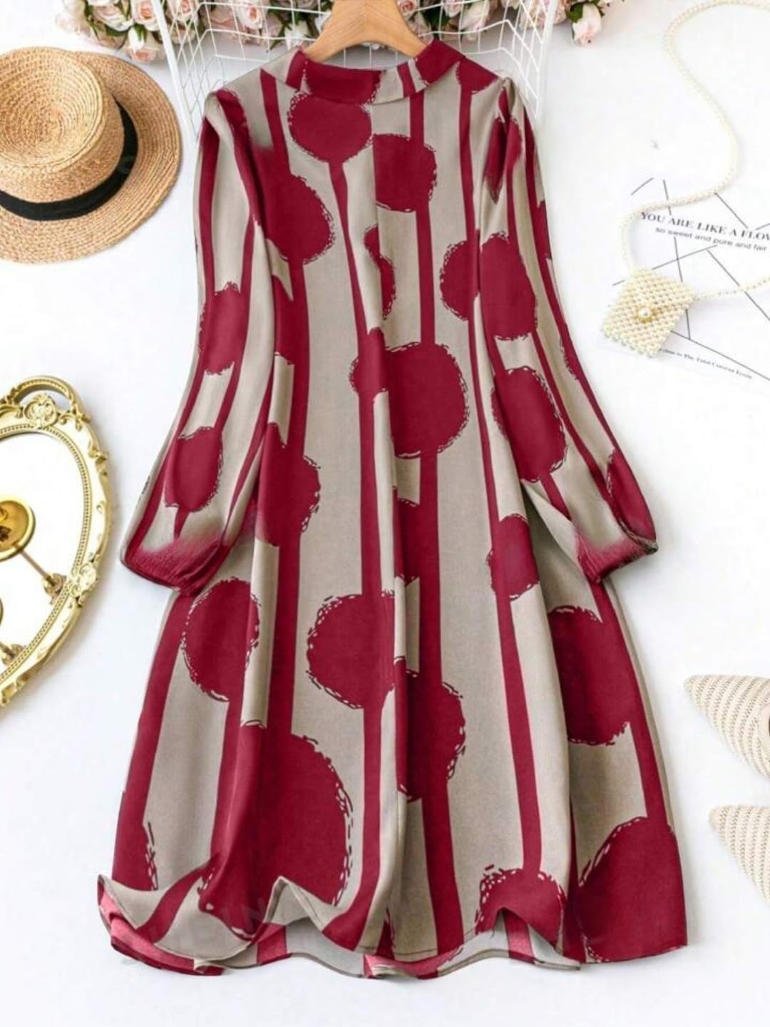 Gufrina Women's Full Sleeve Collar Neck Dress - Image 4