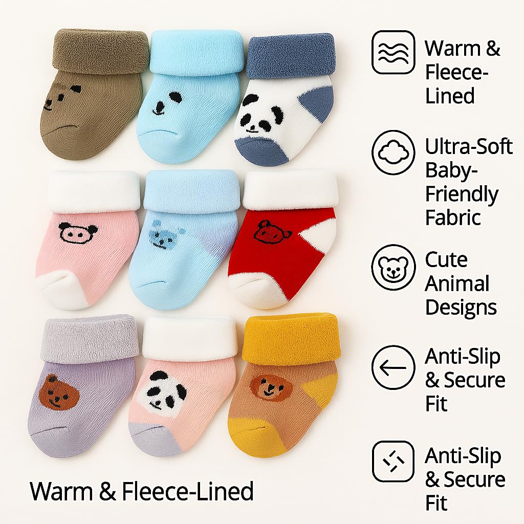 CUTEABLY Baby Winter Socks - Soft Cotton Unisex - Image 5