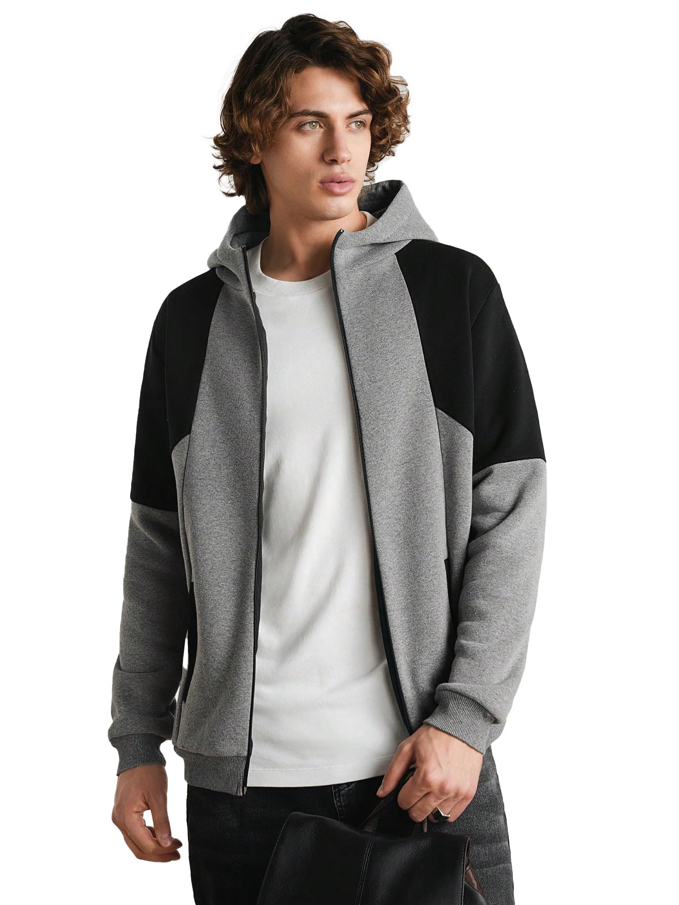 TOPLOT Men's Grey Winter Bomber Jacket