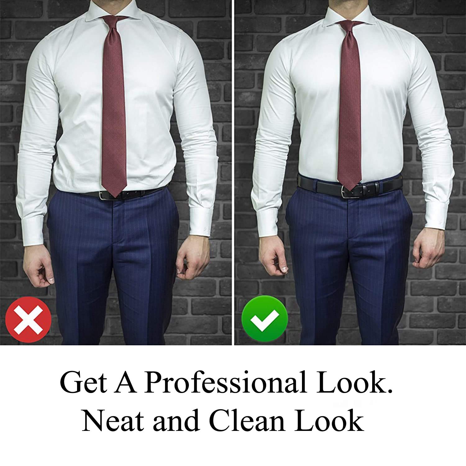 Aferelle Shirt Stays Elastic Belt for Unisex - Black - Image 4