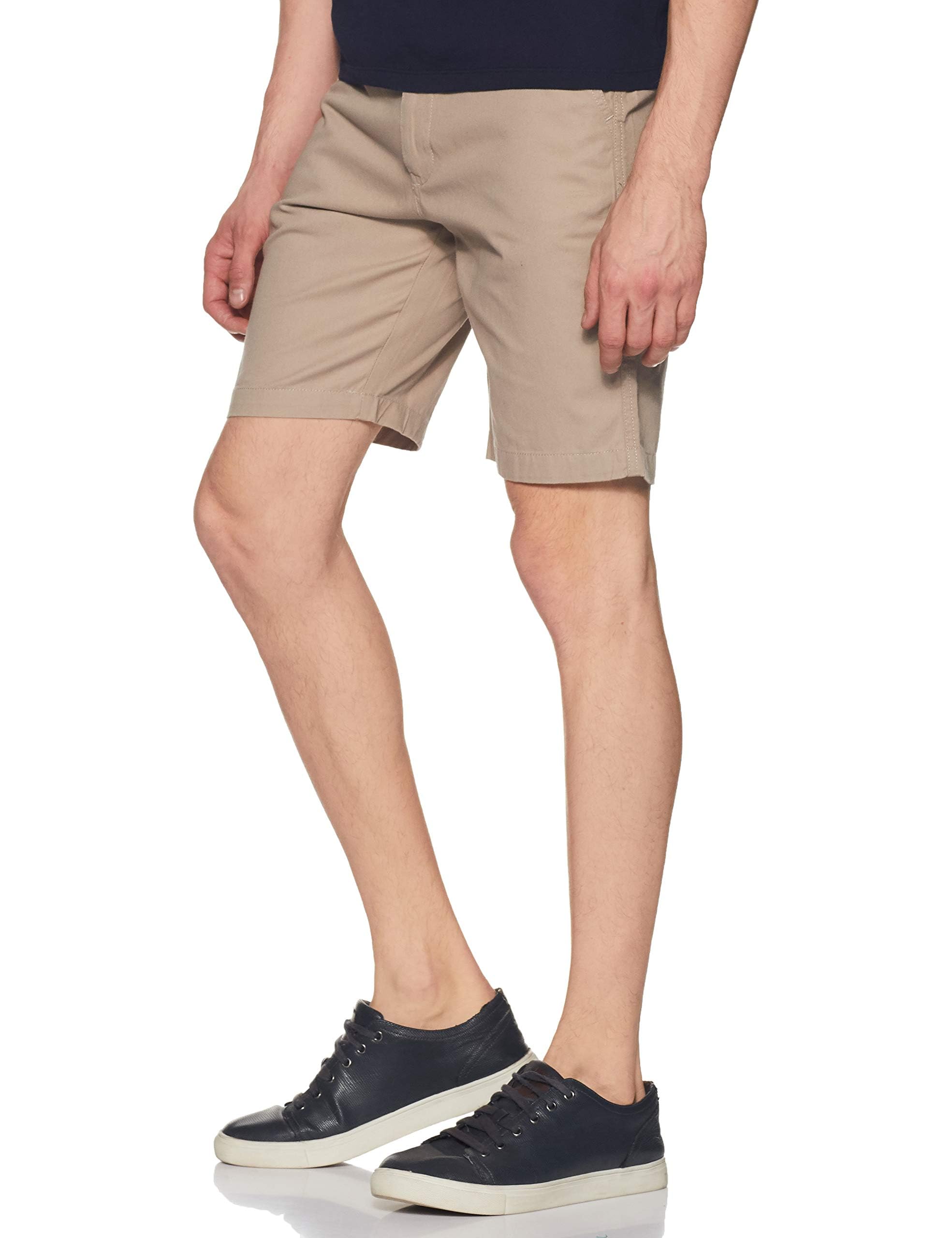 Symbol Men Cotton Chino Shorts - Lt Olive Fawn - Image 3