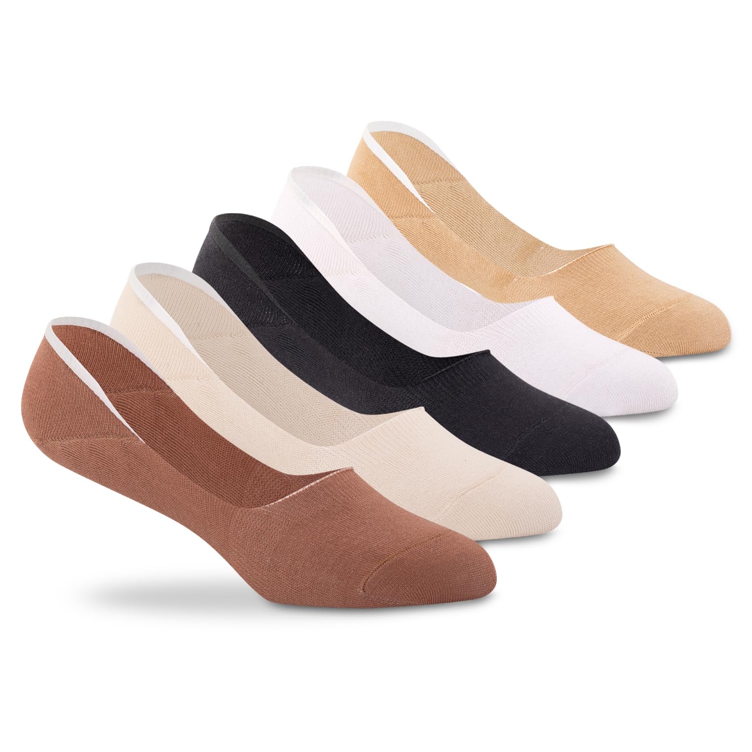 Supersox Women's No Show Socks - Nut Brown