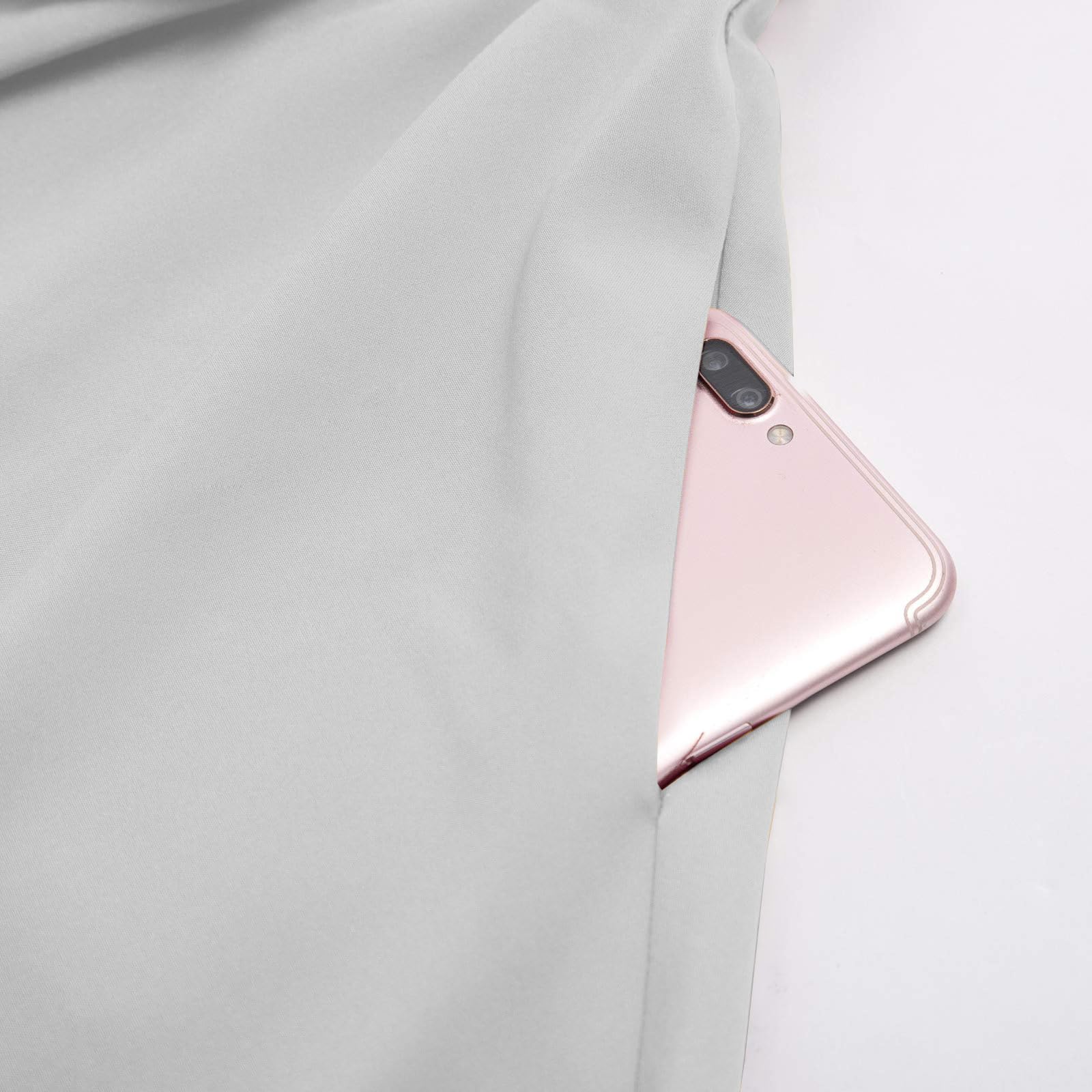 Elevate Style High Waist Flared Maxi Skirt - Light Grey - Image 3