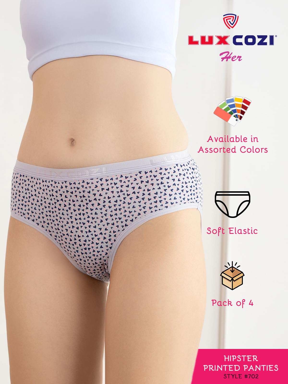 Lux Cozi Women's Printed Hipster Panties - Image 3