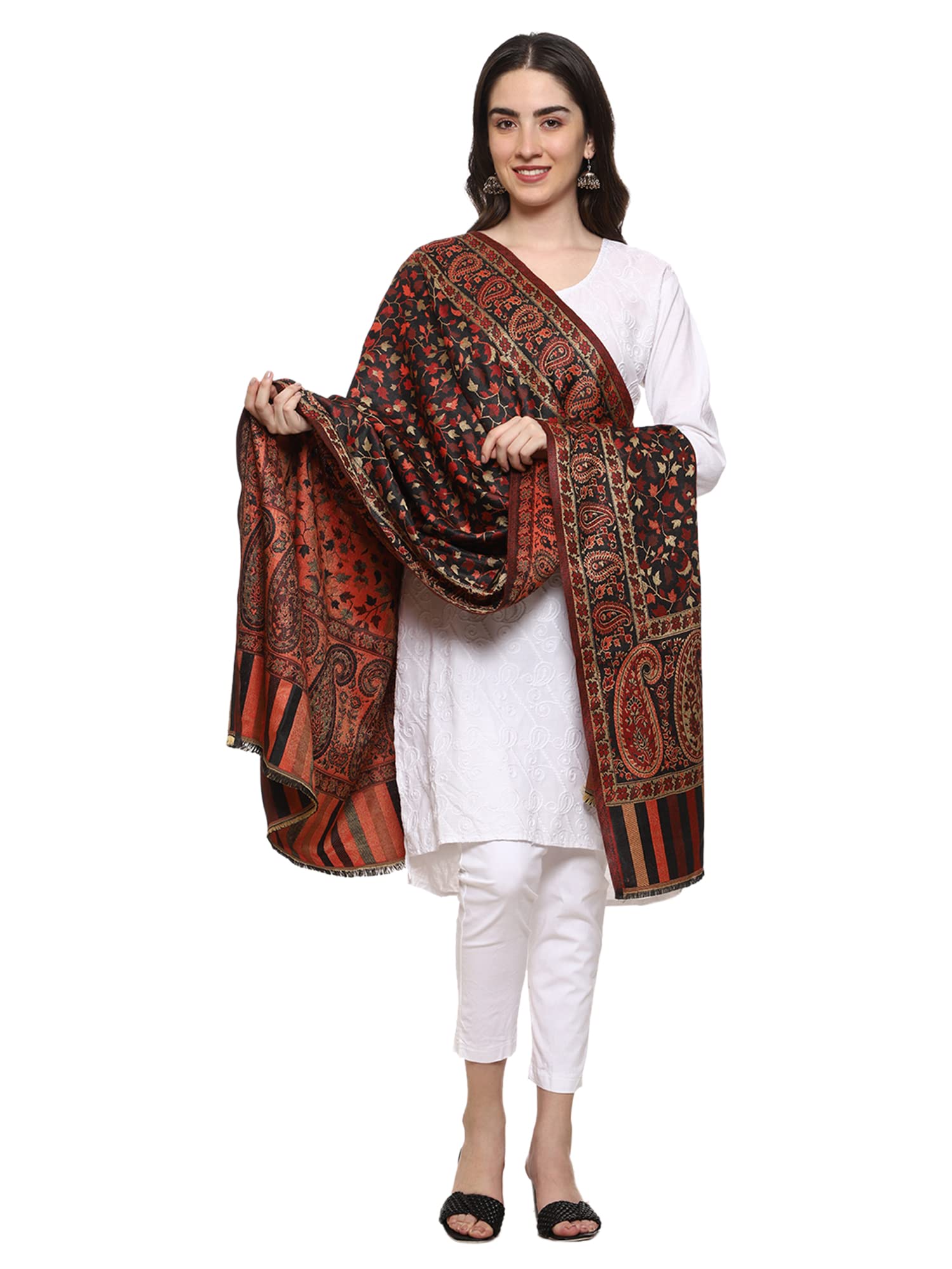 Weavers Villa Kashmiri Woven Acro Wool Shawl for Women - Image 3
