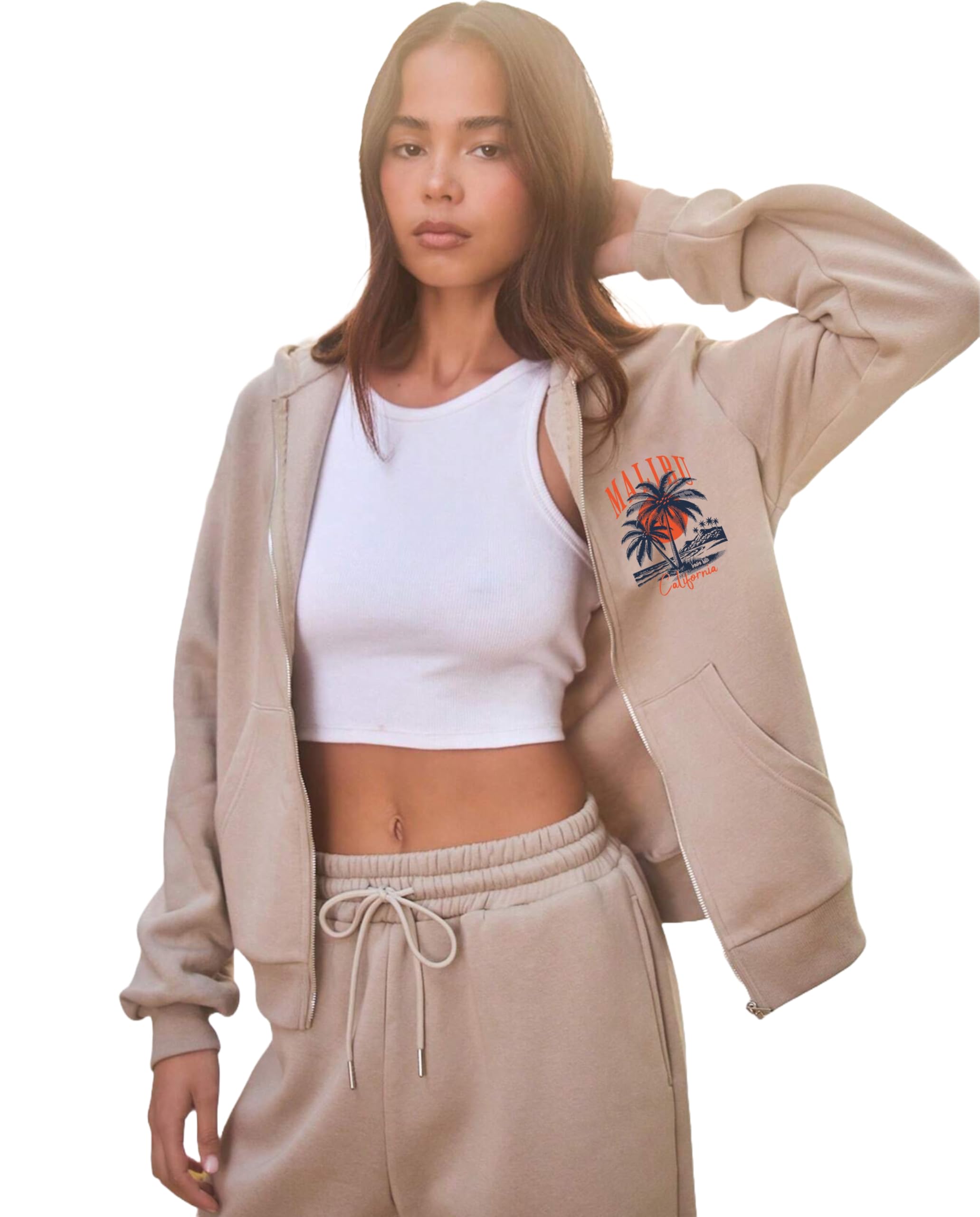 London Hills Full-Zip Hooded Sweatshirt for Woman