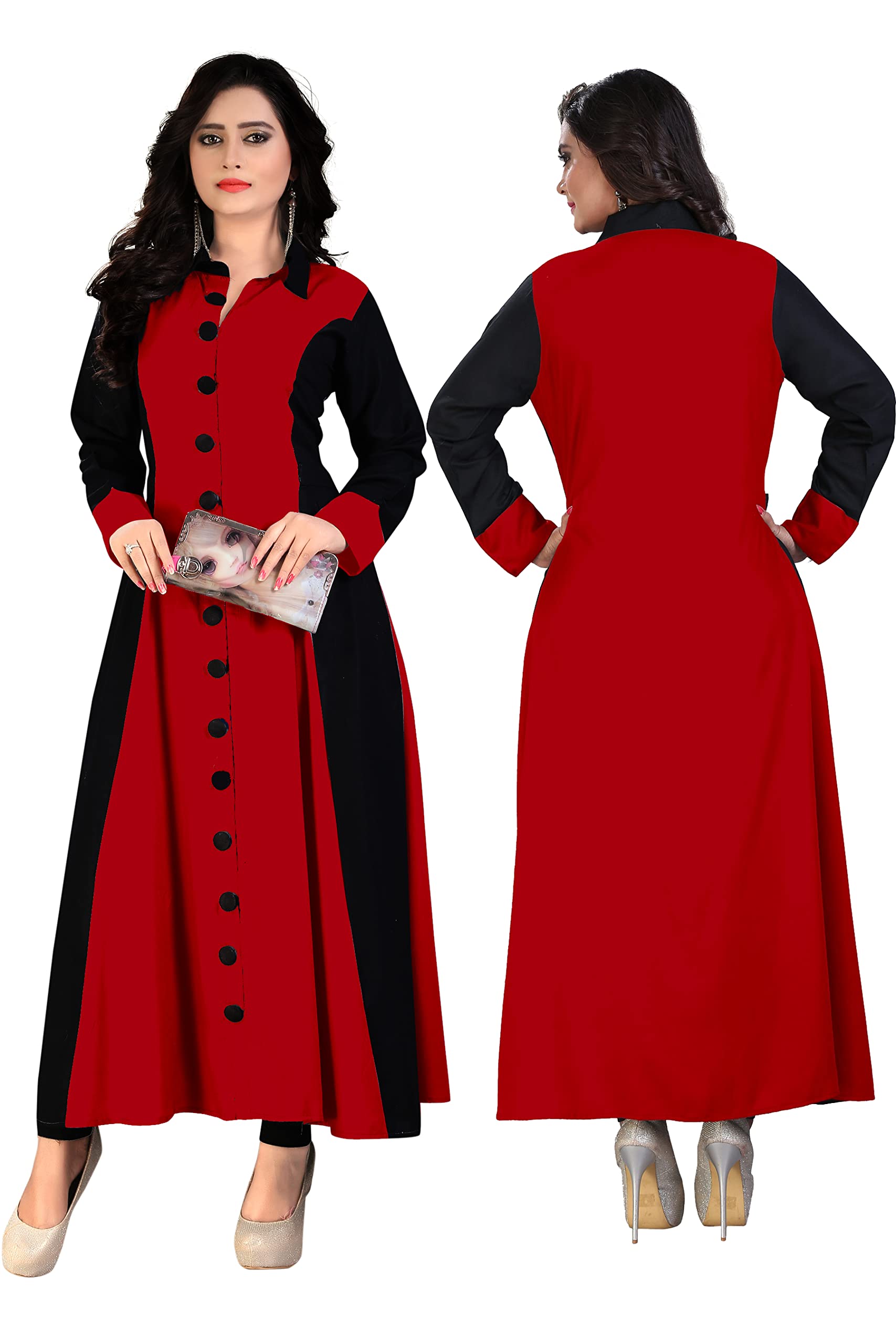 Madhuram Womens Rayon A Line Kurti - Image 3