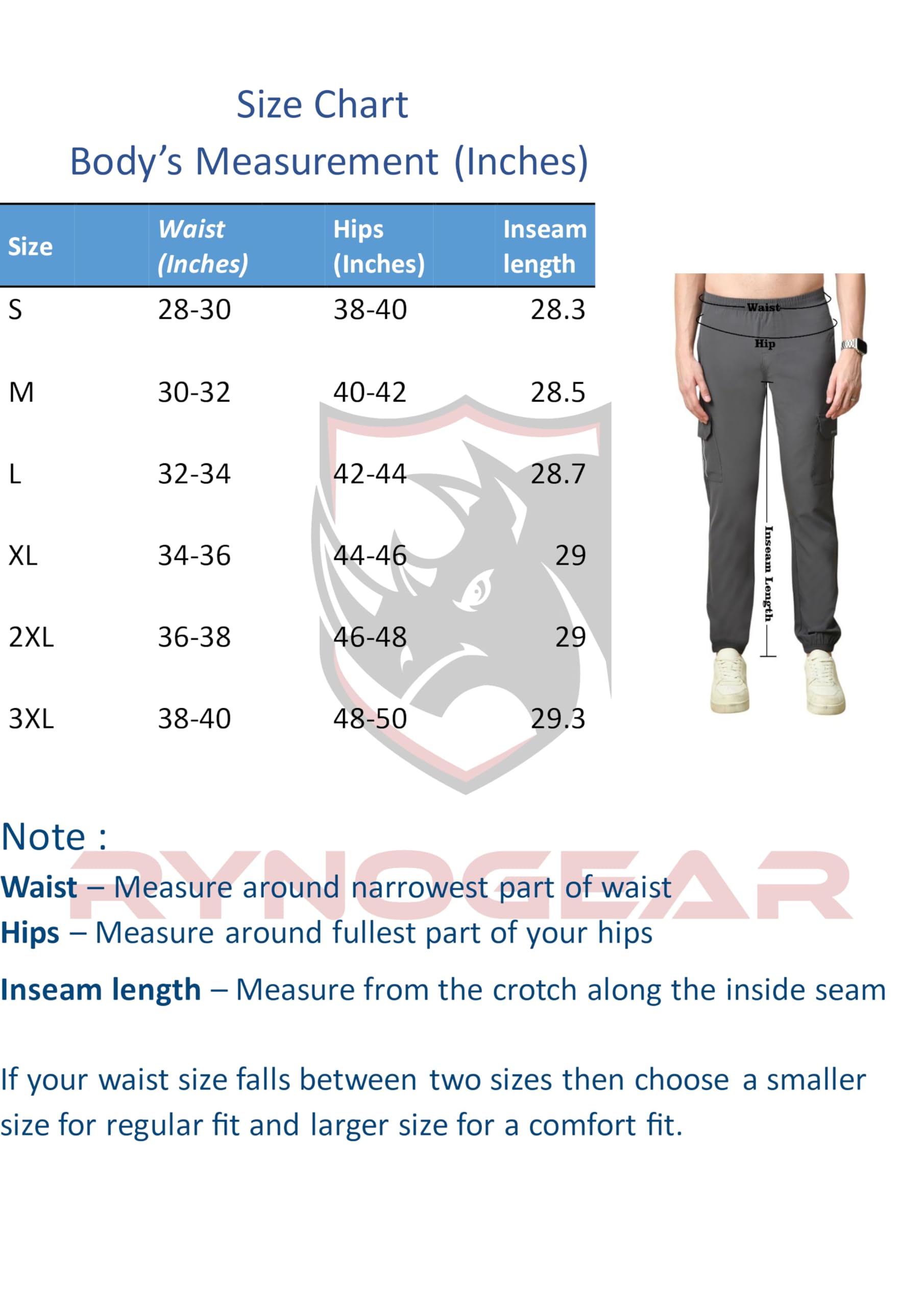 RynoGear Men's Track Pant - Light Grey - Image 5