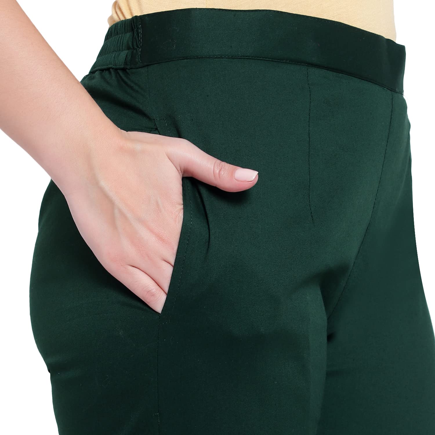 Stretchable Lycra Cigarette Pants for Women - Image 2
