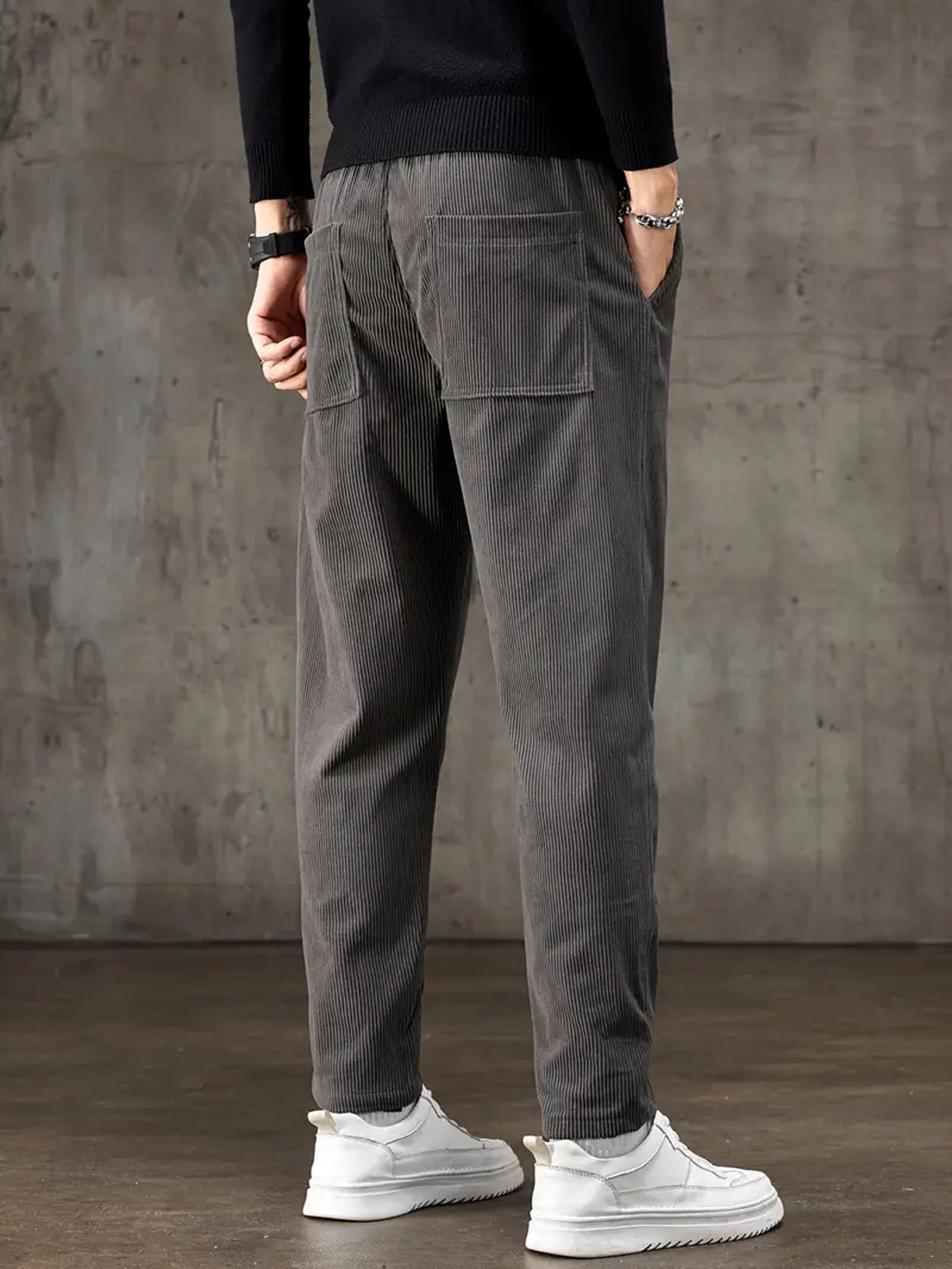 Samfor Men's Grey Corduroy Pants - Image 4