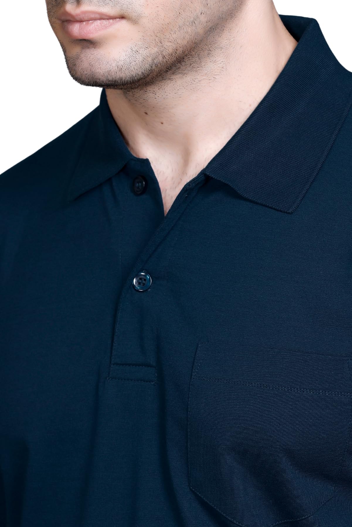 SANE ORIGINALS Men's Navy Blue Polo T-Shirt - Image 5
