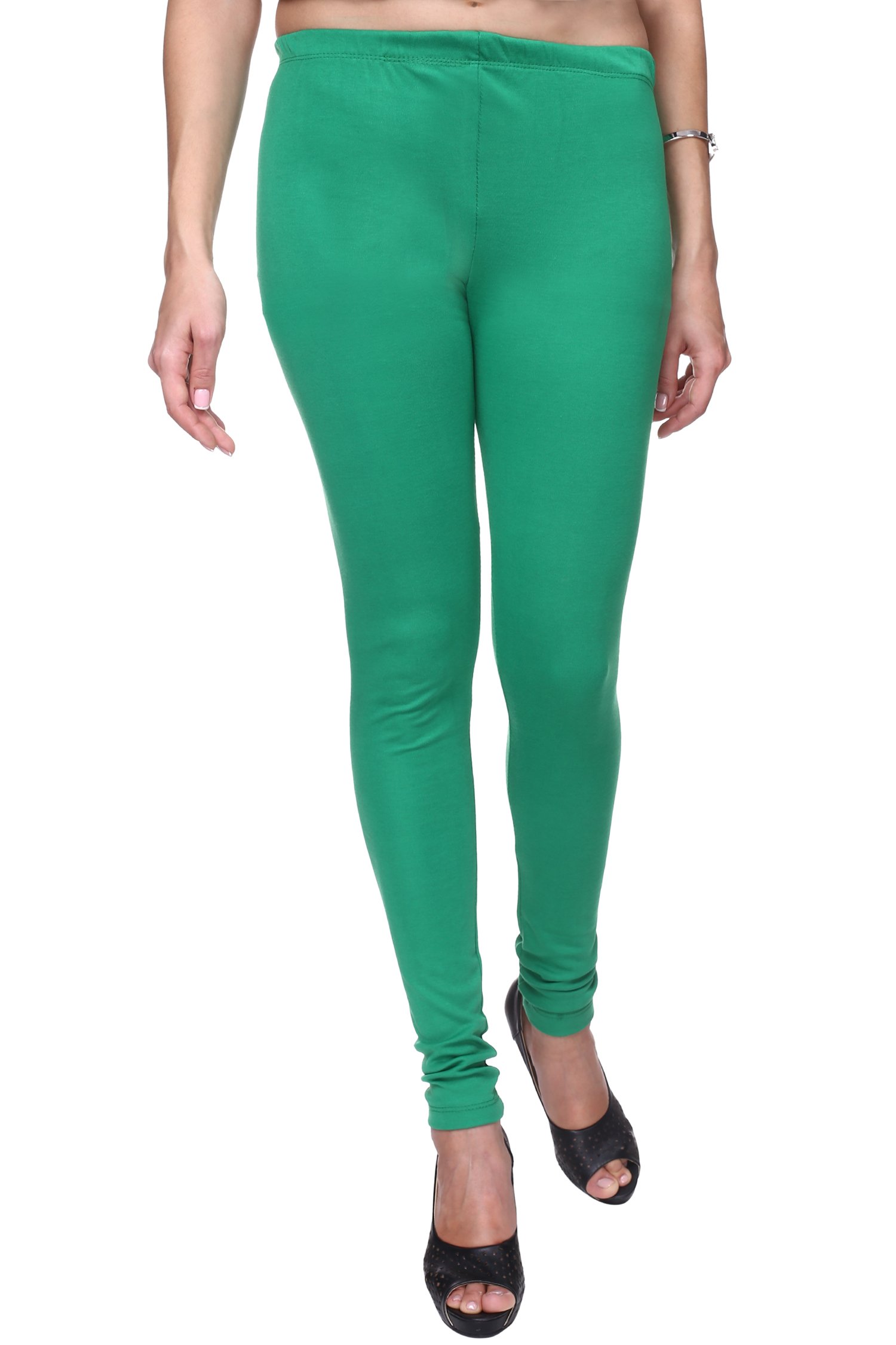 TRASA Women's Churidar Leggings - Green