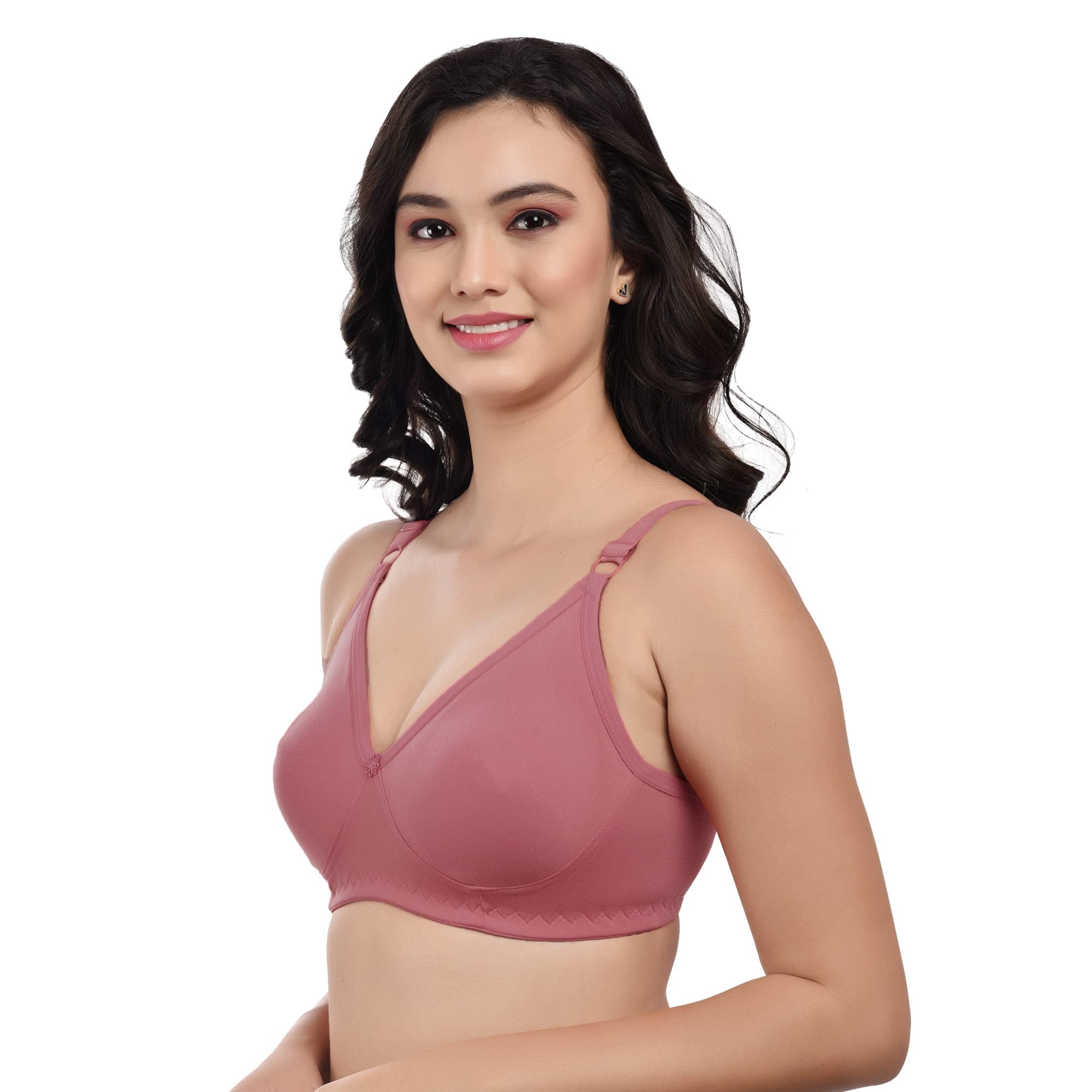 Boomshy Women's Cotton Non Padded Bra - Black White Cream - Image 5