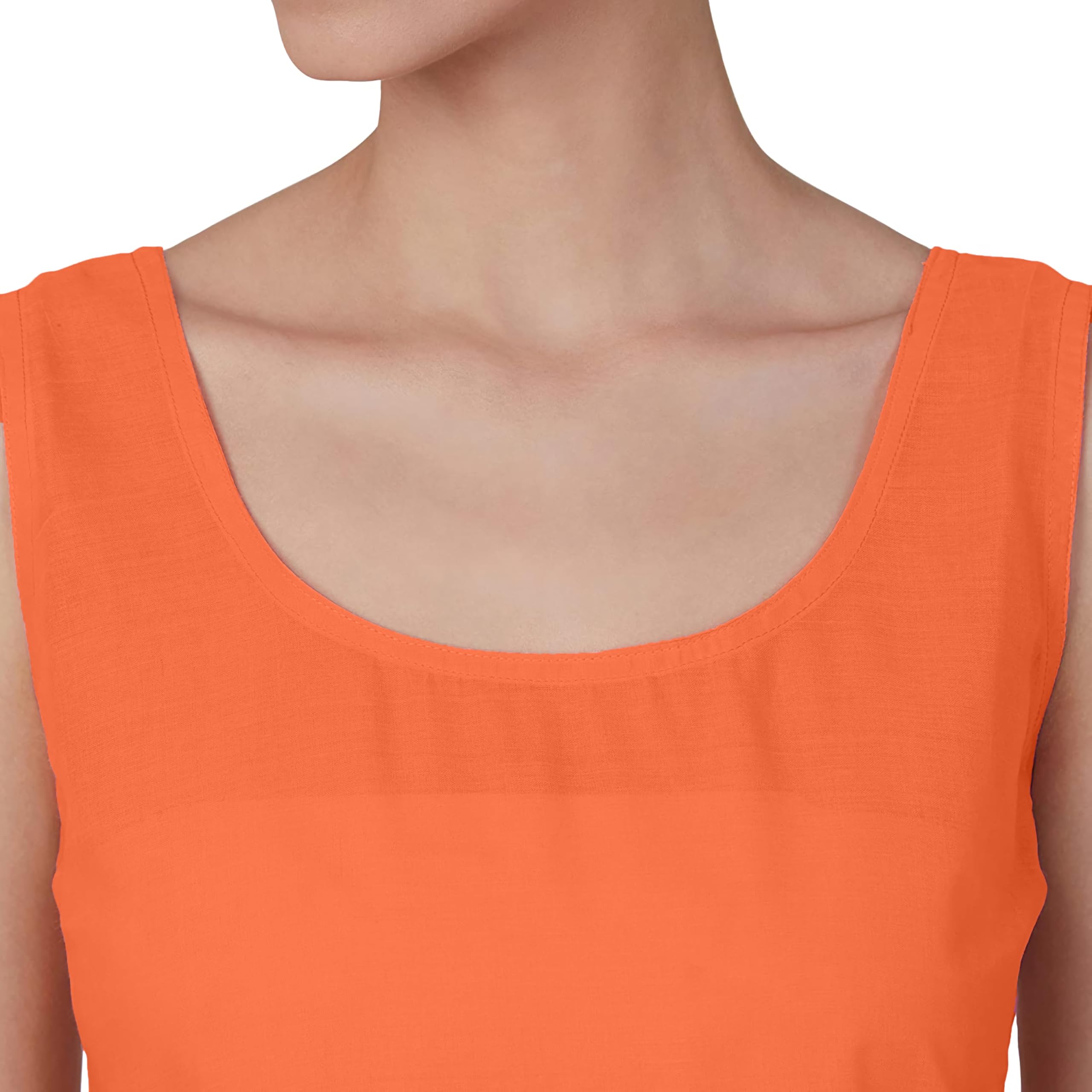 Nature Thread Orange Cotton Camisole for Women - Image 5