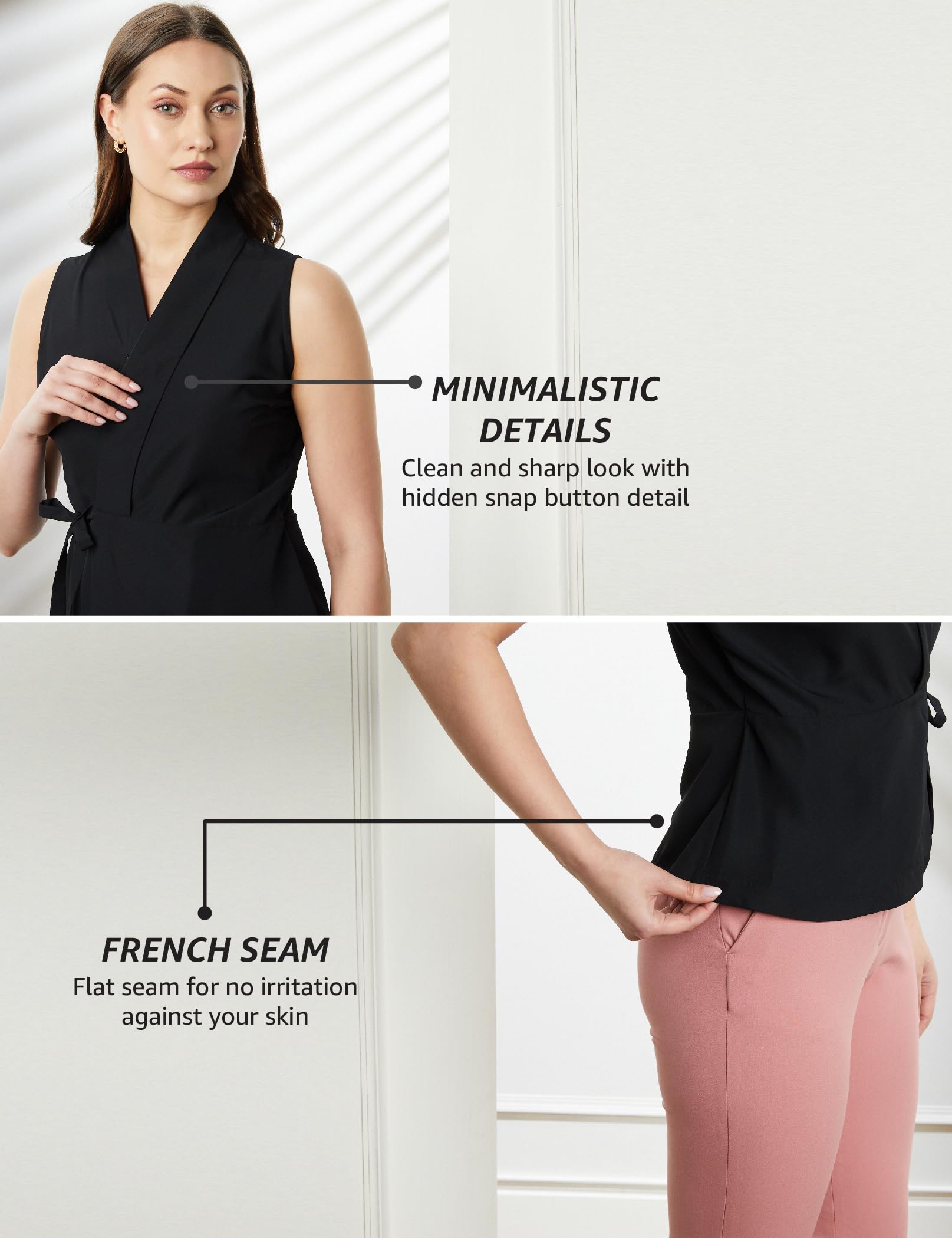 Symbol Women's Black Polyester Blouse - Image 4