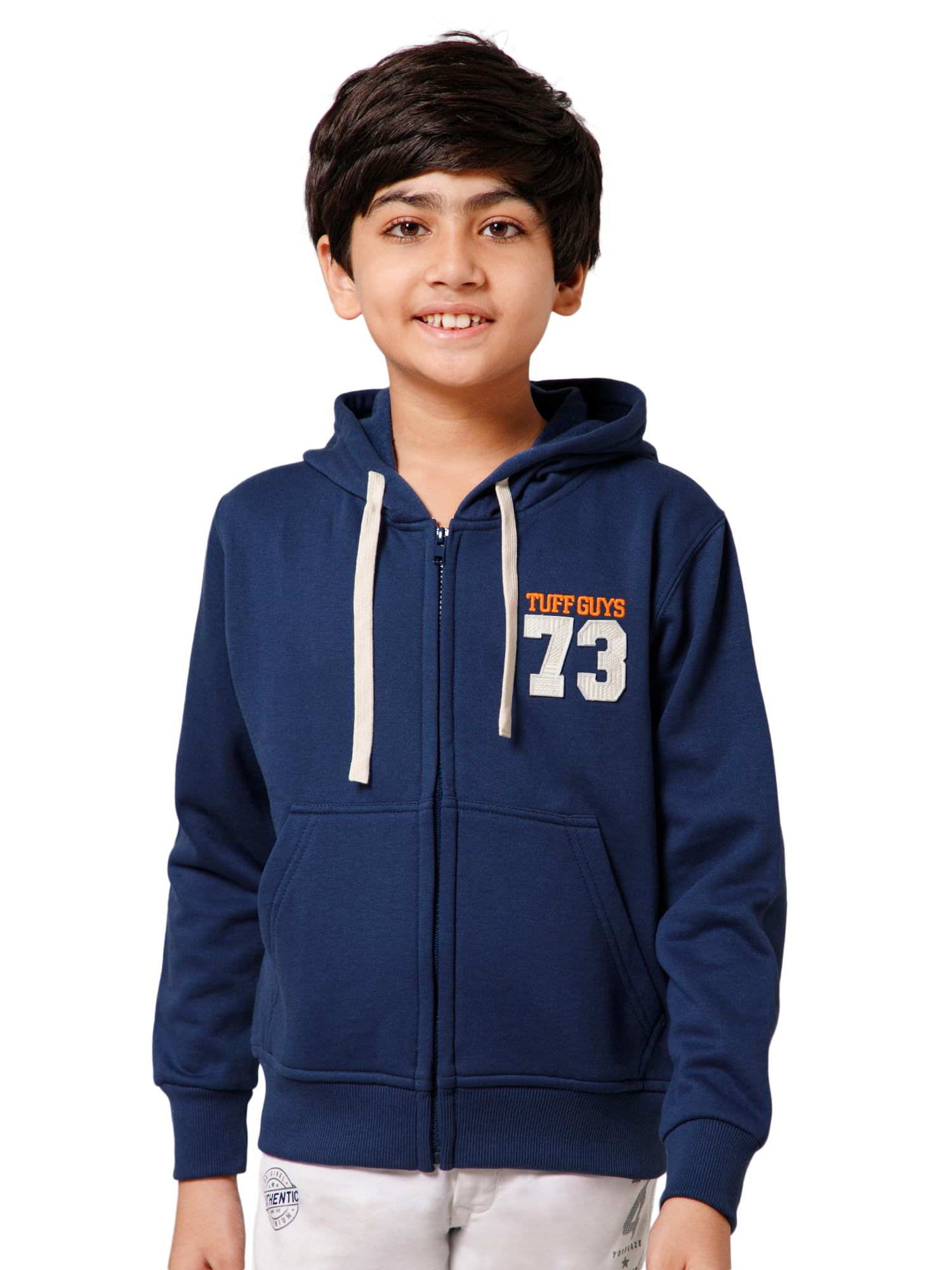 Alan Jones Boys Cotton Hooded Sweatshirt - Cobalt Blue
