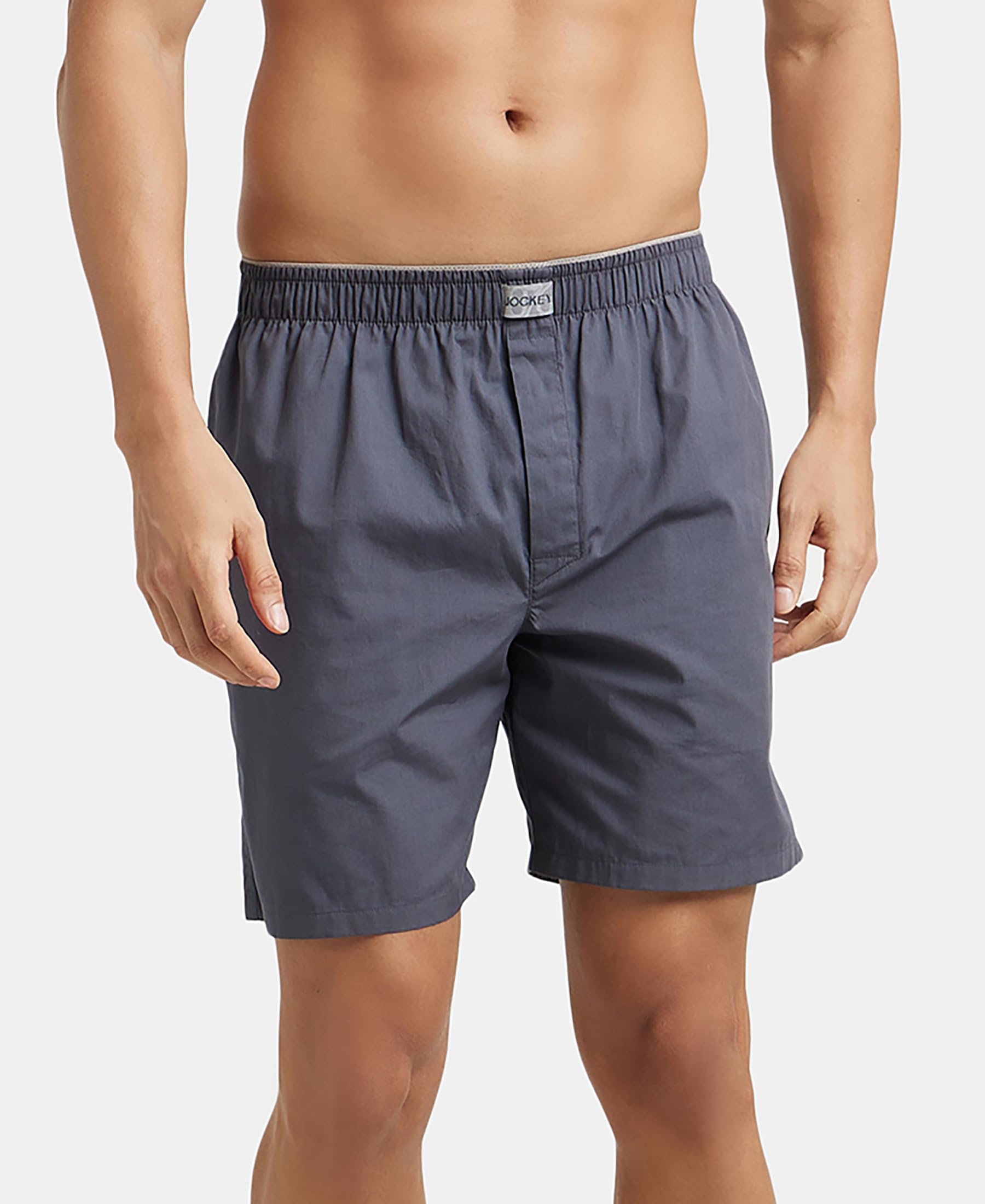 Jockey Men's Graphite Boxer Shorts - Cotton - Image 5