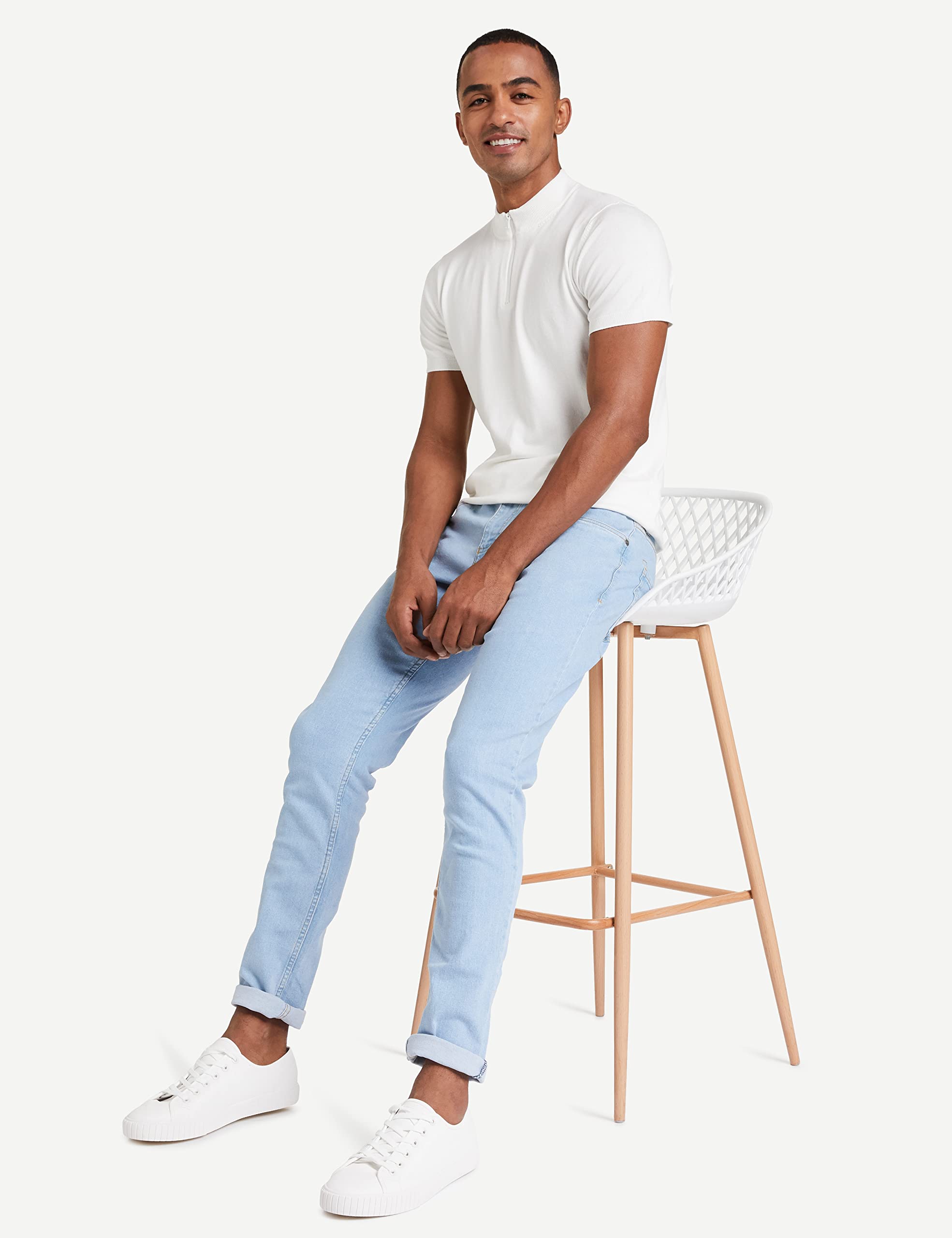 Symbol Men Skinny Jeans - Ice Blue - Image 3