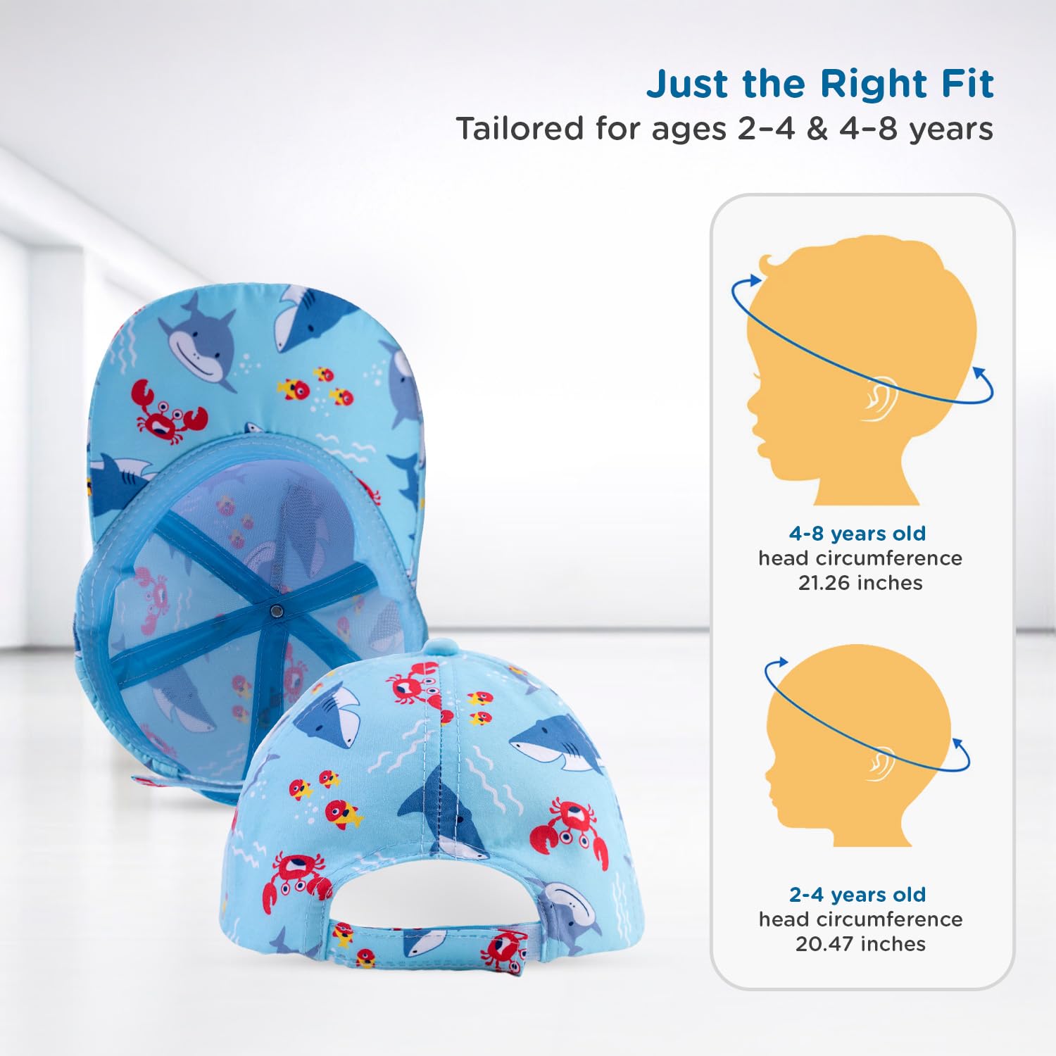 Mee Mee Baby Summer Cap for Boys & Girls - Light Blue - Image 4